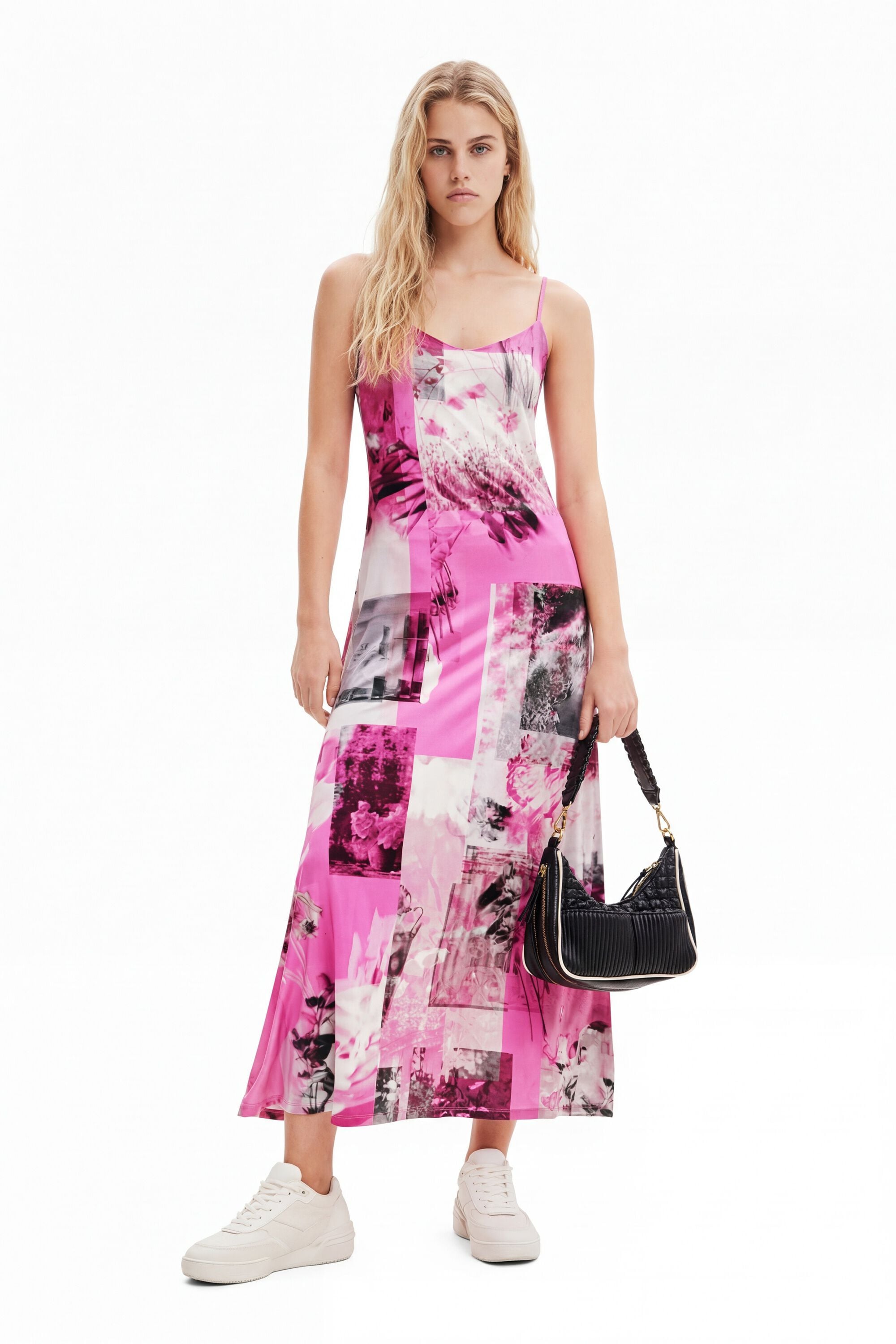 Desigual Midi-lingeriejurk met collage