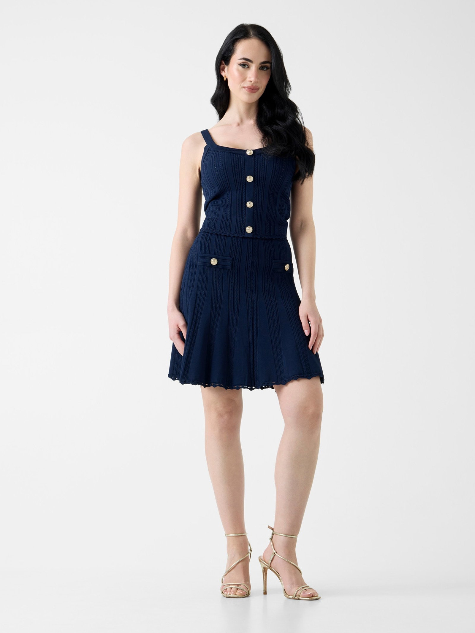 Guess Gebreide Minirok in marine
