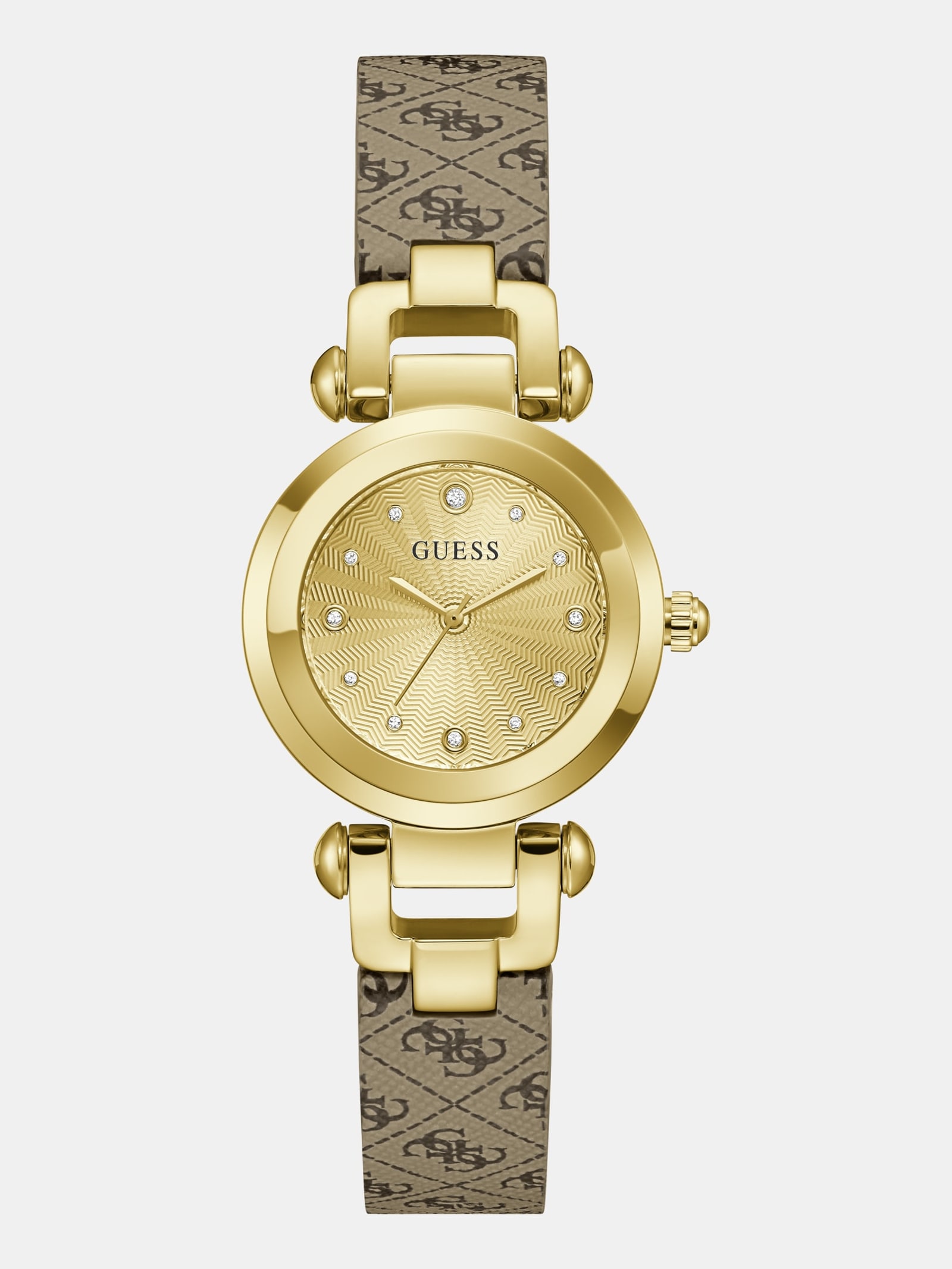 Guess Analoge Horloge Van Echt Leer 30 Mm