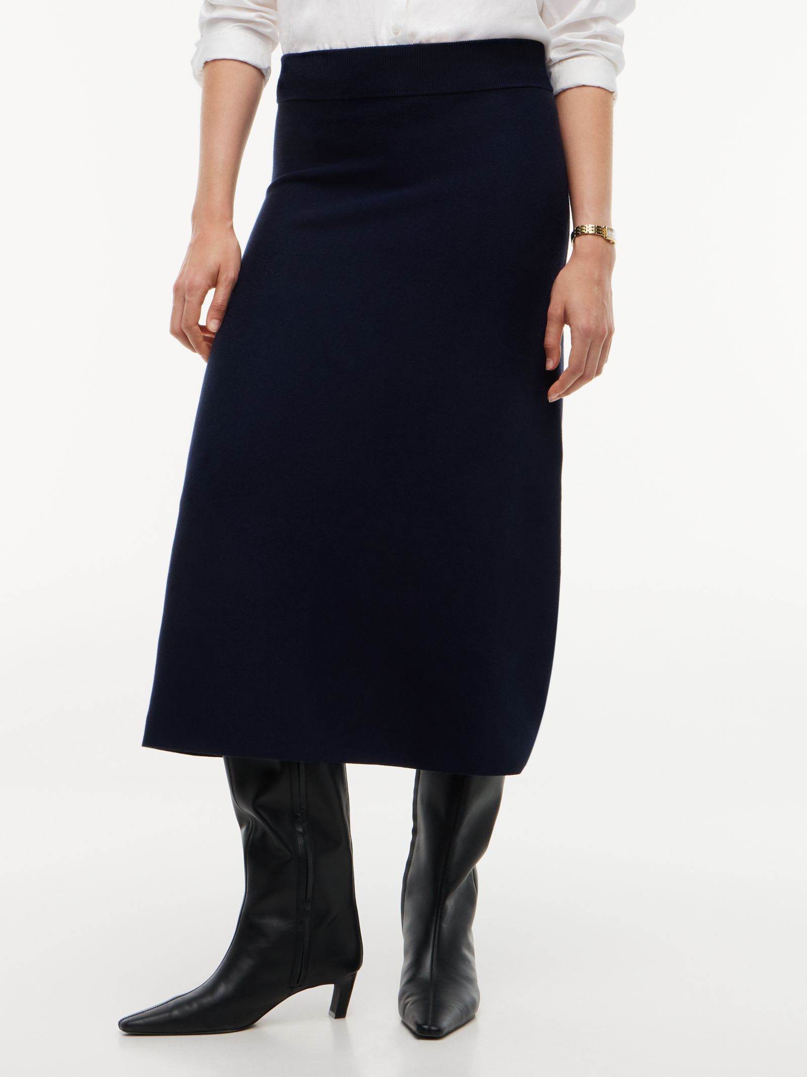 Tommy Hilfiger Premium gebreide Slim Fit A Line midirok