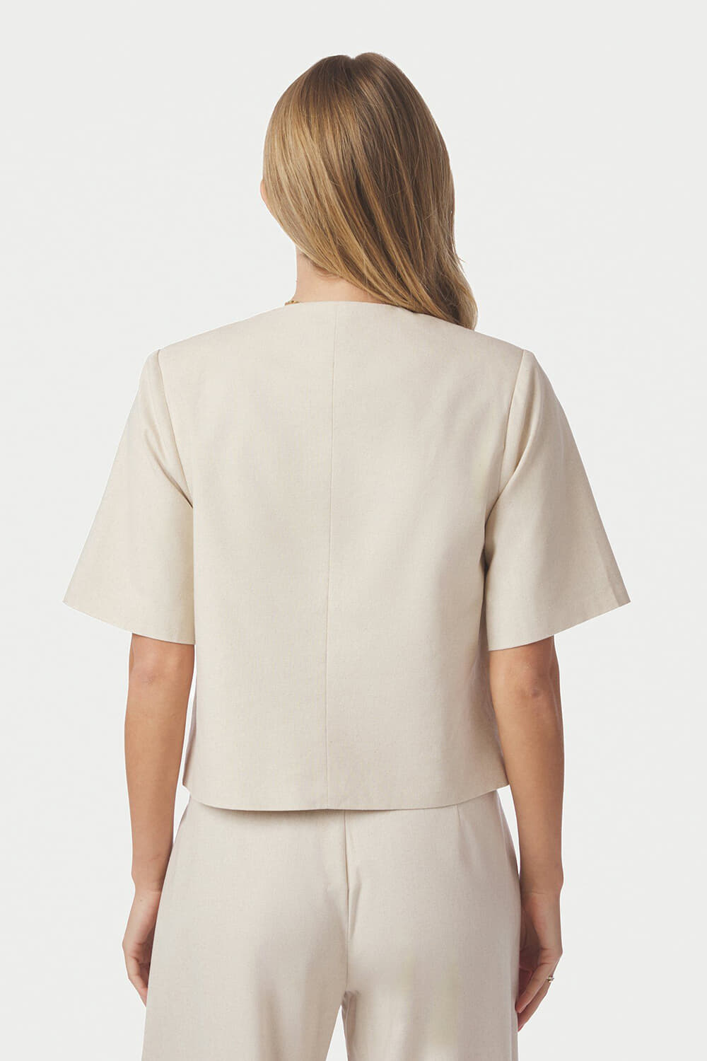 Neo Noir Blouse Rory Linnen Crème dames