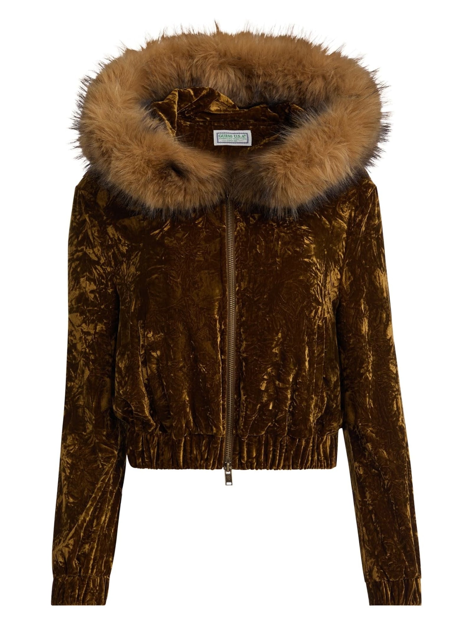 Guess Fluwelen Sweatshirt Met Capuchon