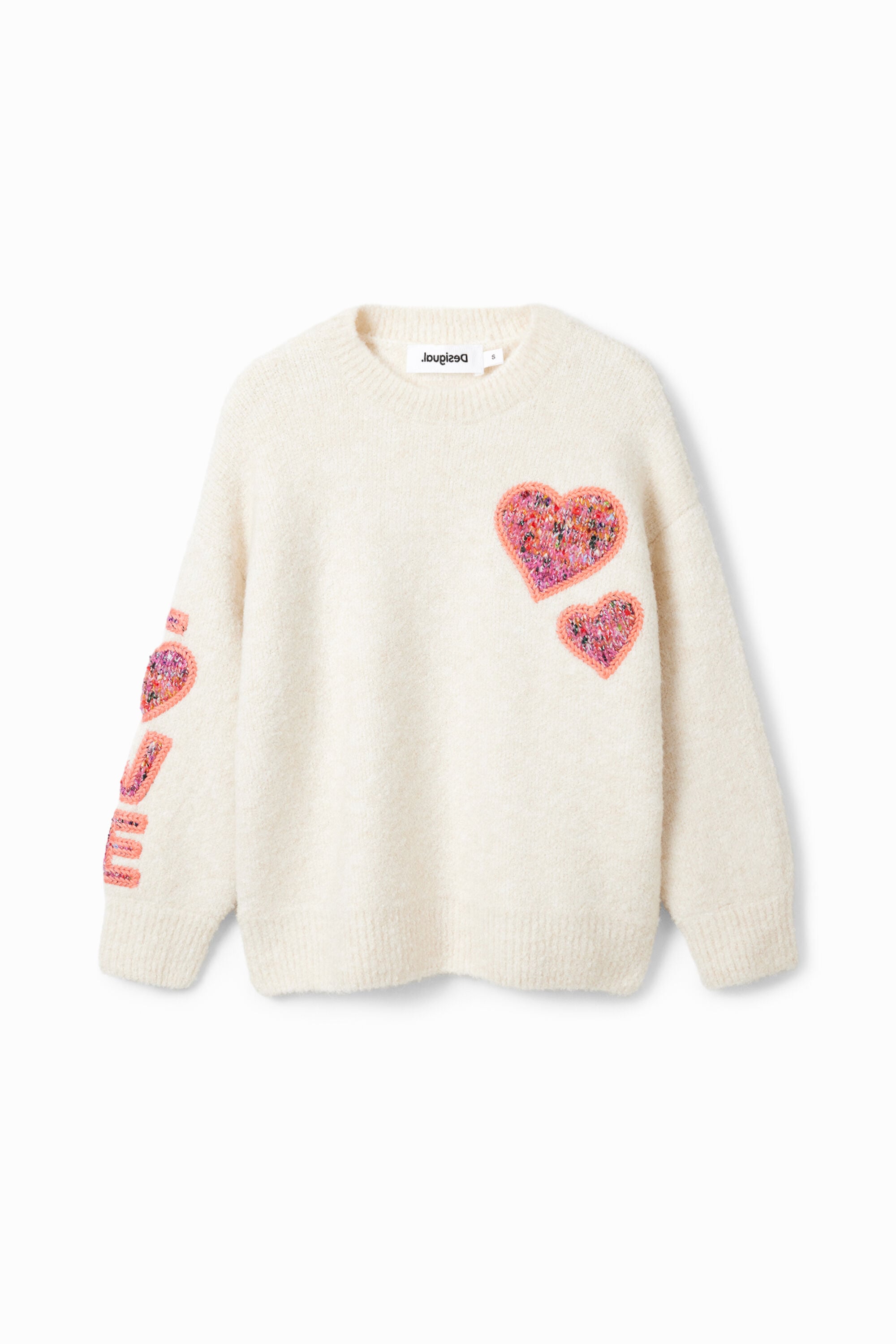 Desigual Gebreide trui met harten