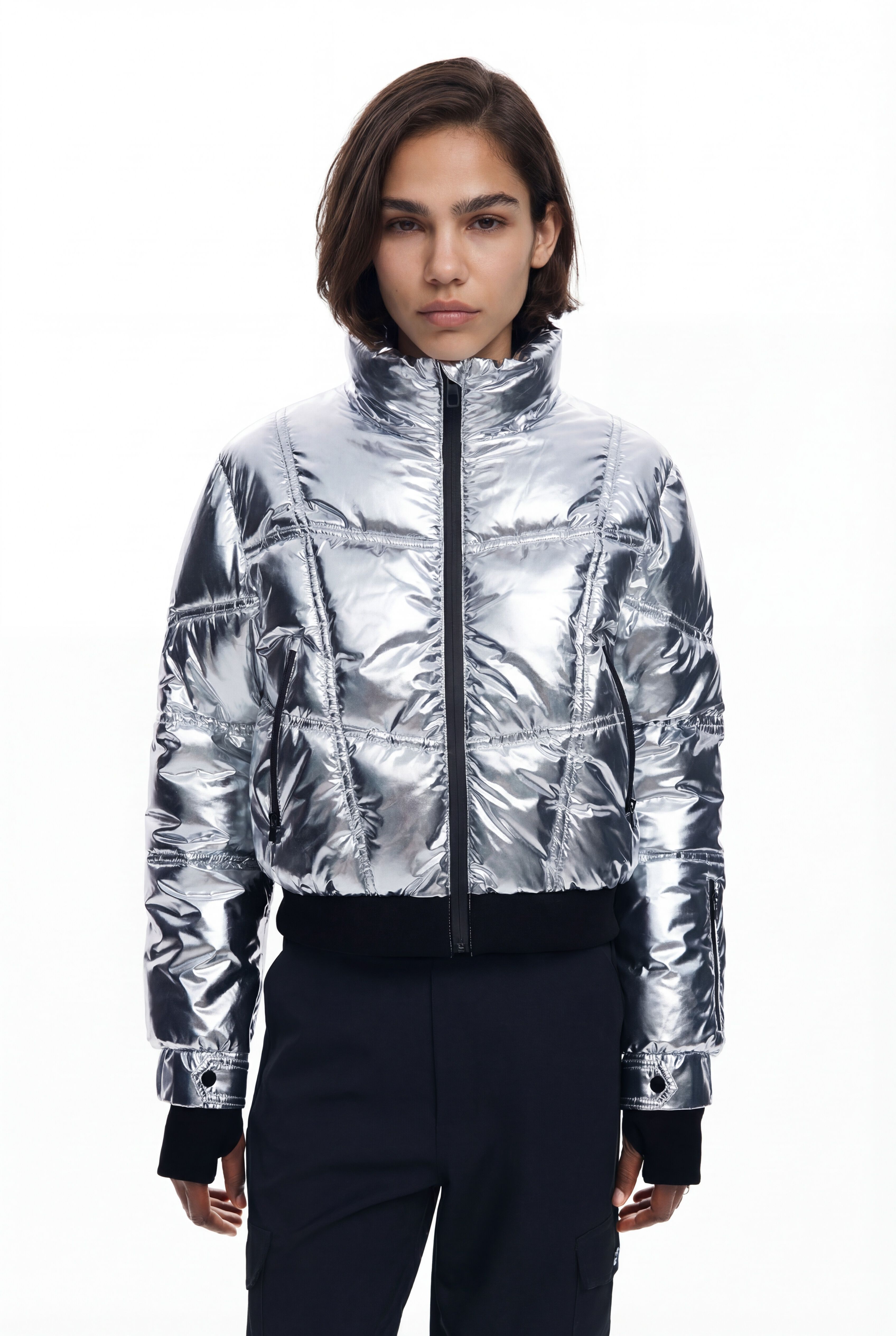 Desigual Metallic jas met capuchon