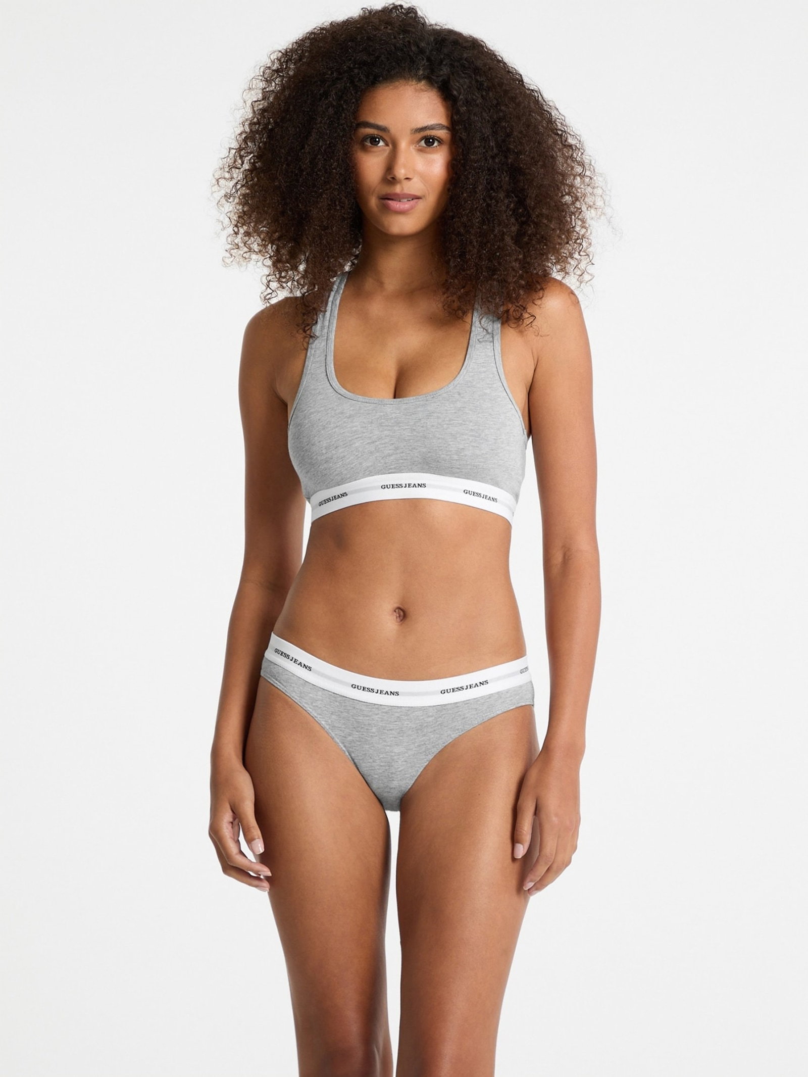 Guess Bralette En Logo Strepen in grijs