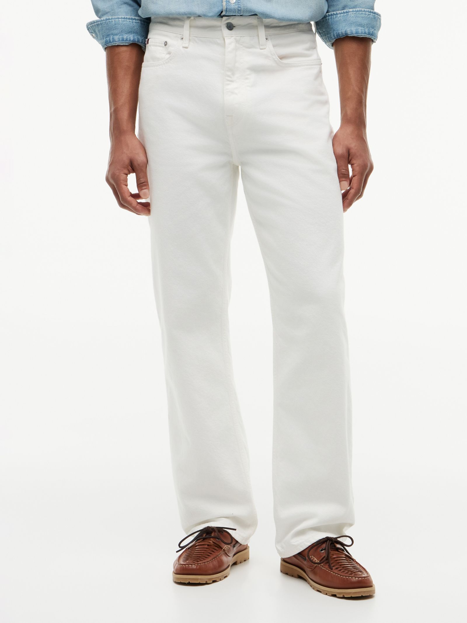 Tommy Hilfiger River Relaxed Straight Jeans met wassing