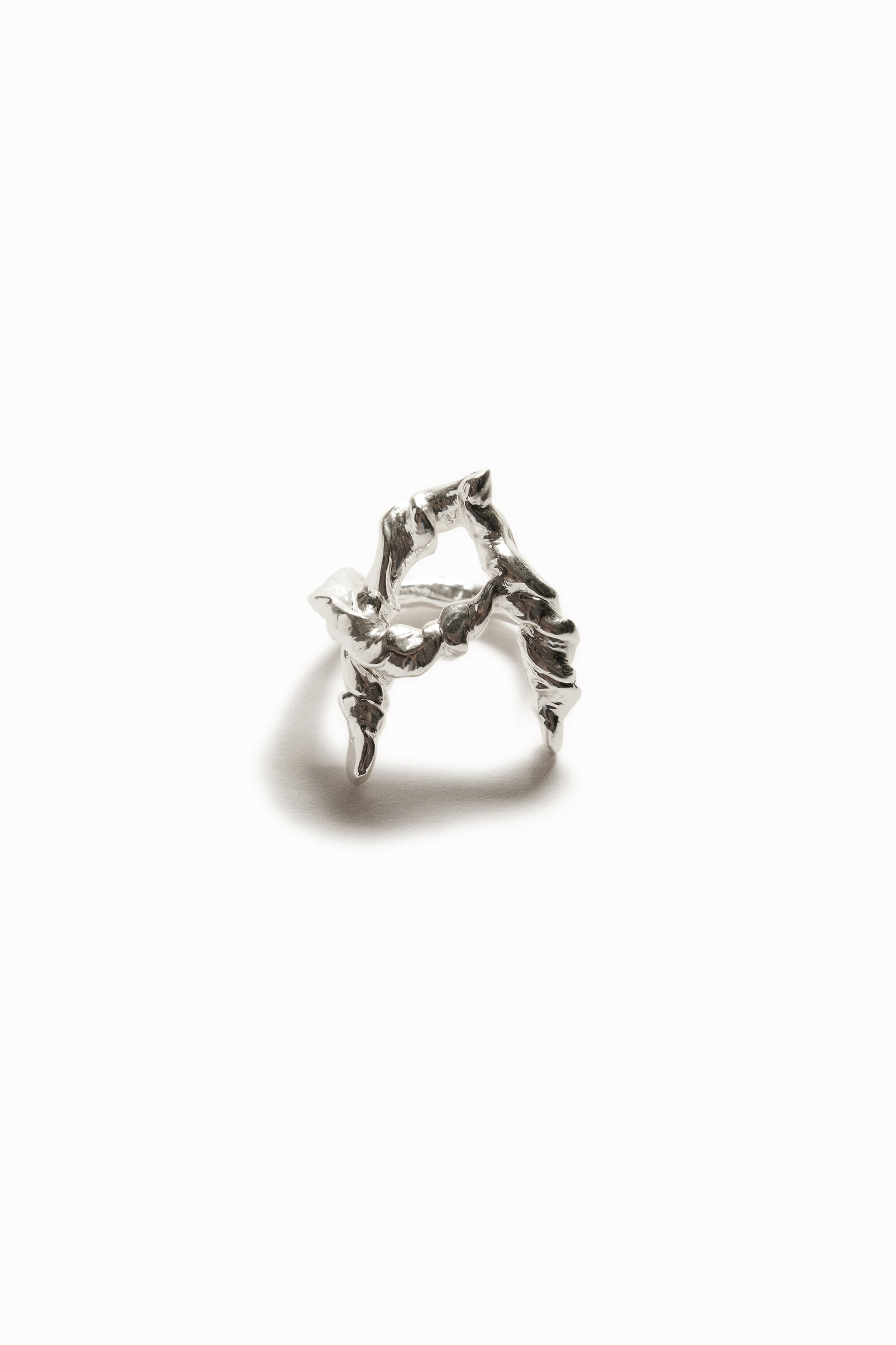 Desigual Verzilverde ring met de letter A Zalio