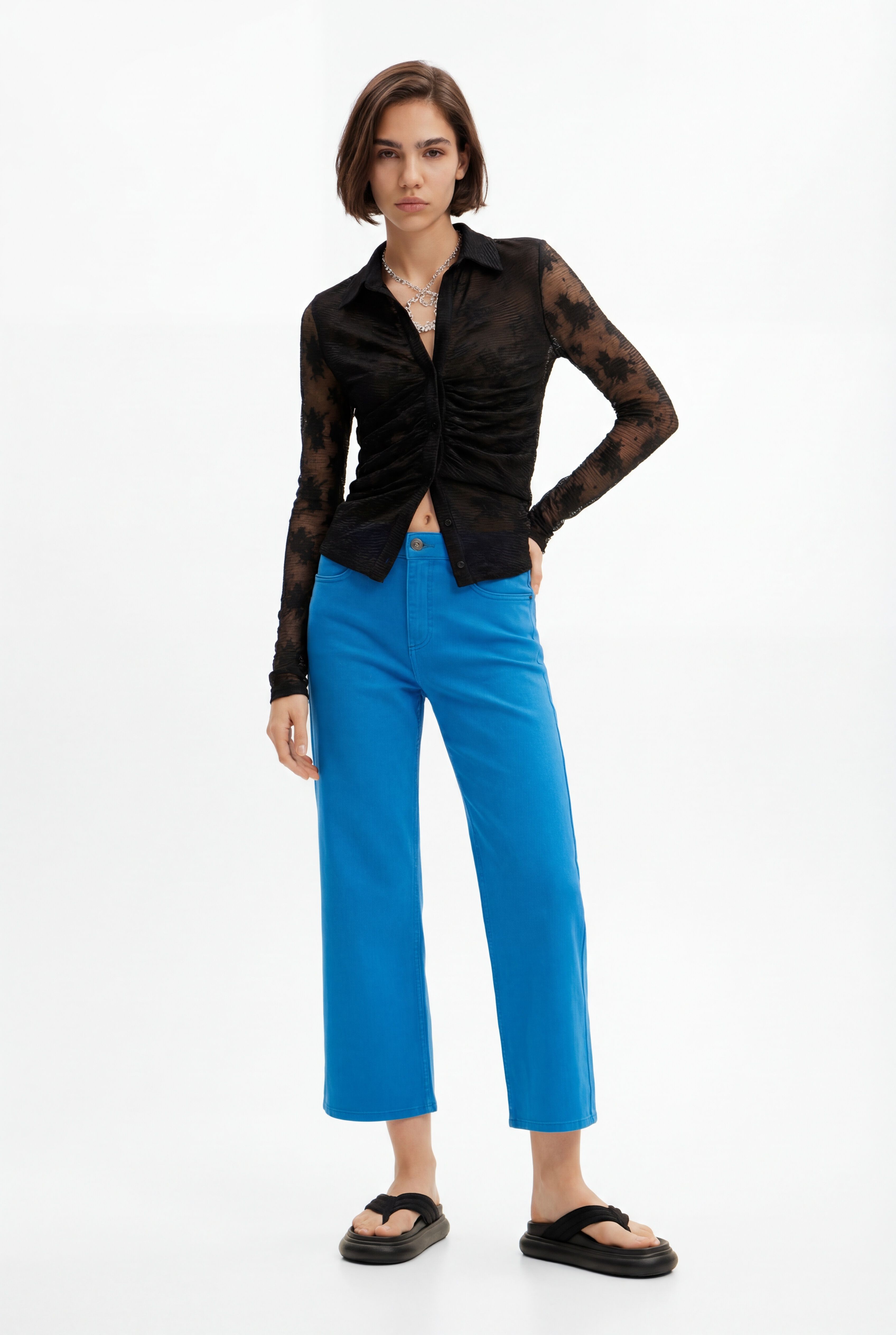 Desigual Effen cropped denim broek.