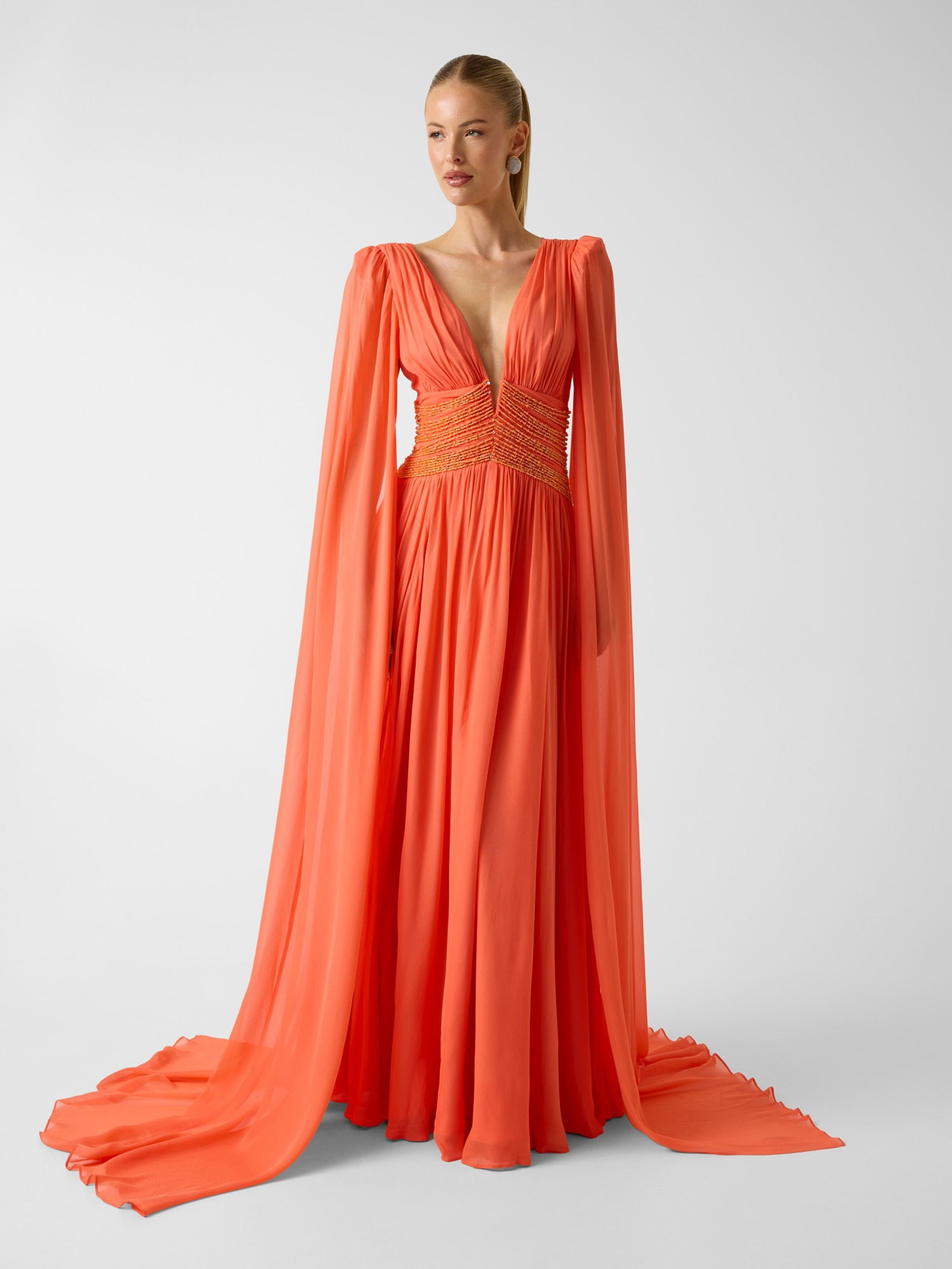 Guess Marciano Geplooide Maxi Jurk