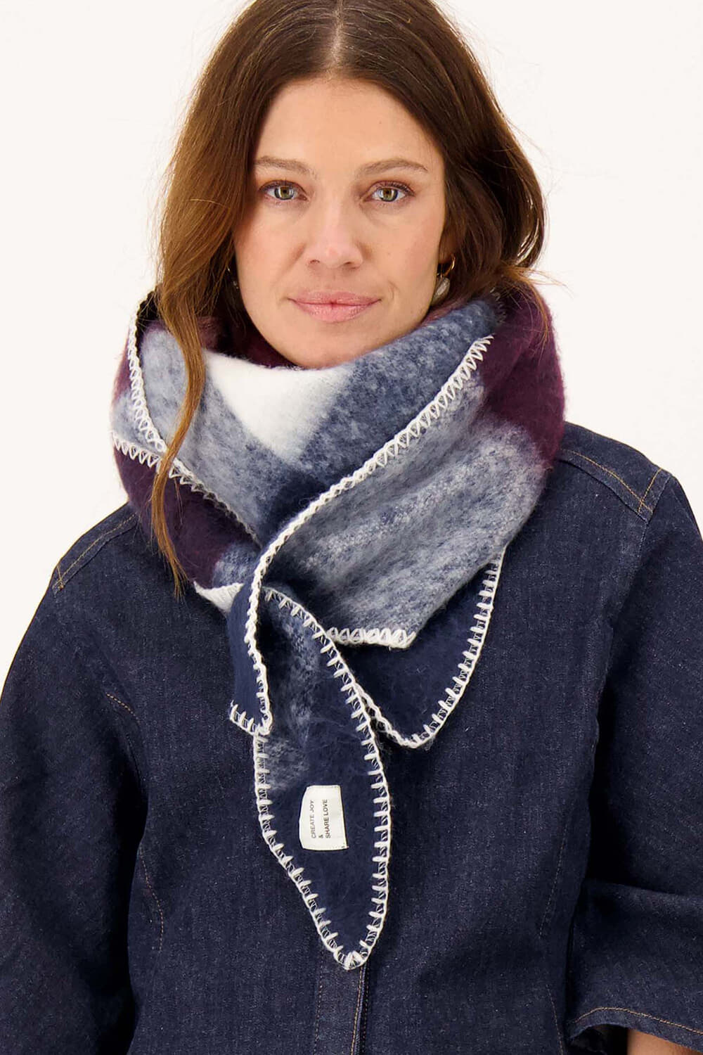 Zusss Sjaal Driehoek Navy dames