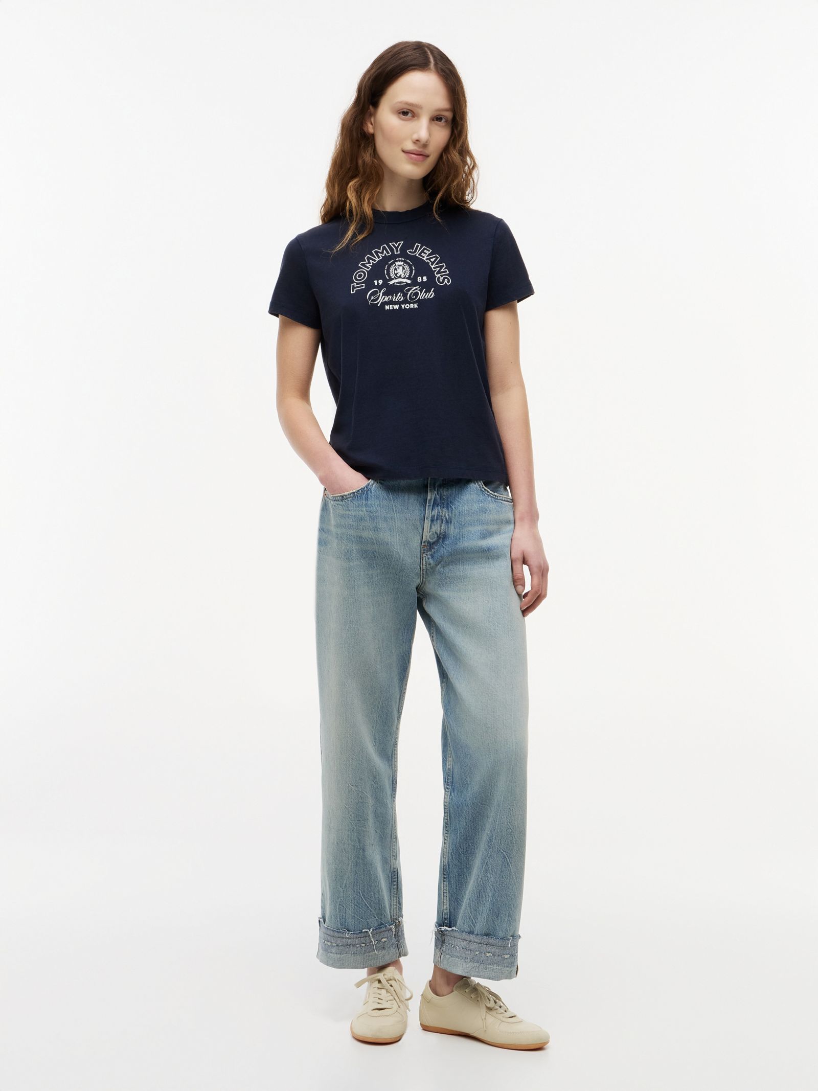 Tommy Jeans Layla high rise straight selvedge jeans