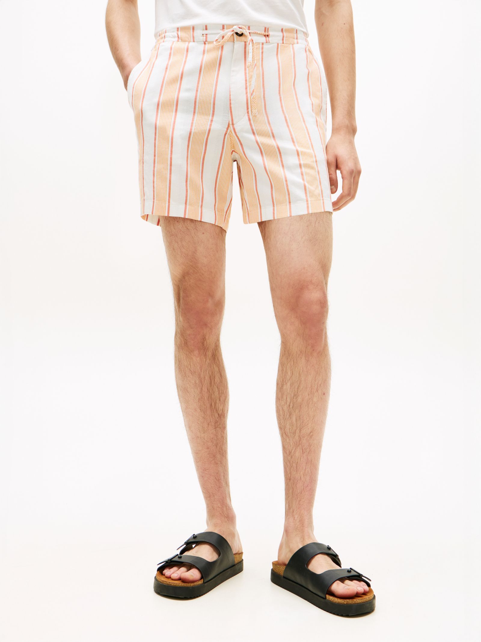 Tommy Hilfiger Dover regular straight opengeweven dobby short in wit
