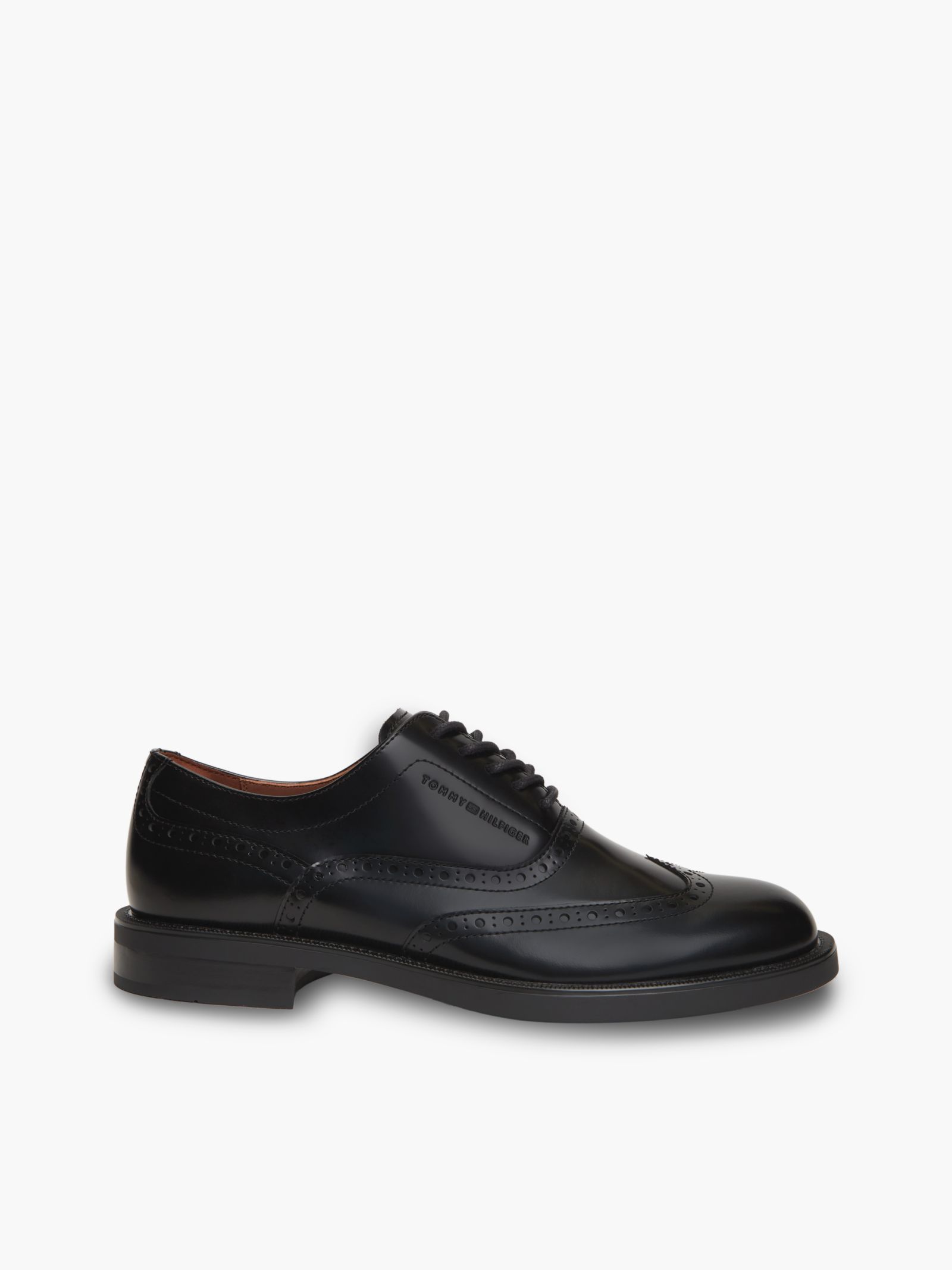 Tommy Hilfiger Leren veterschoen met brogue details