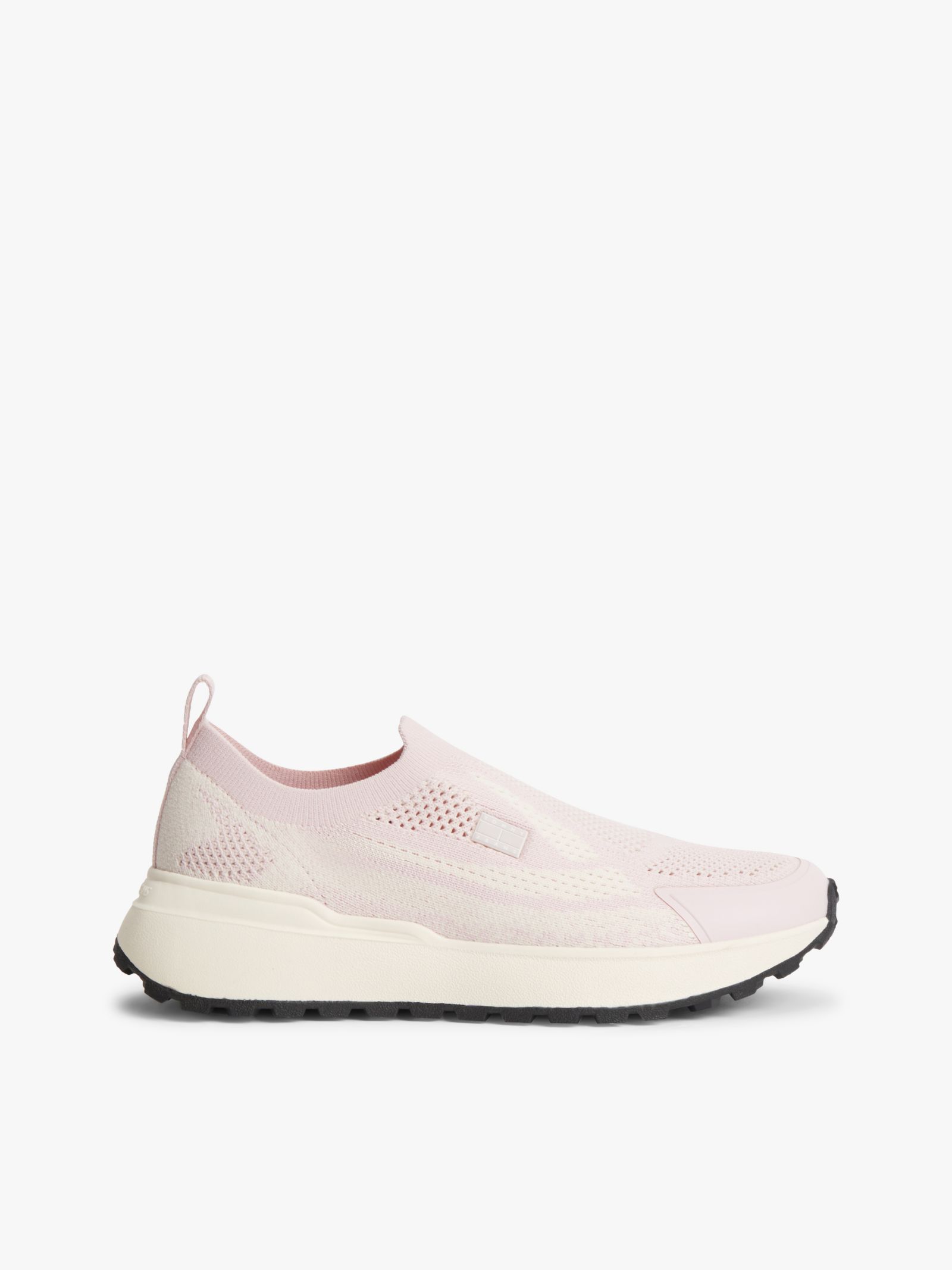 Tommy Jeans Gebreide instapsneaker met logo en profielzool in roze