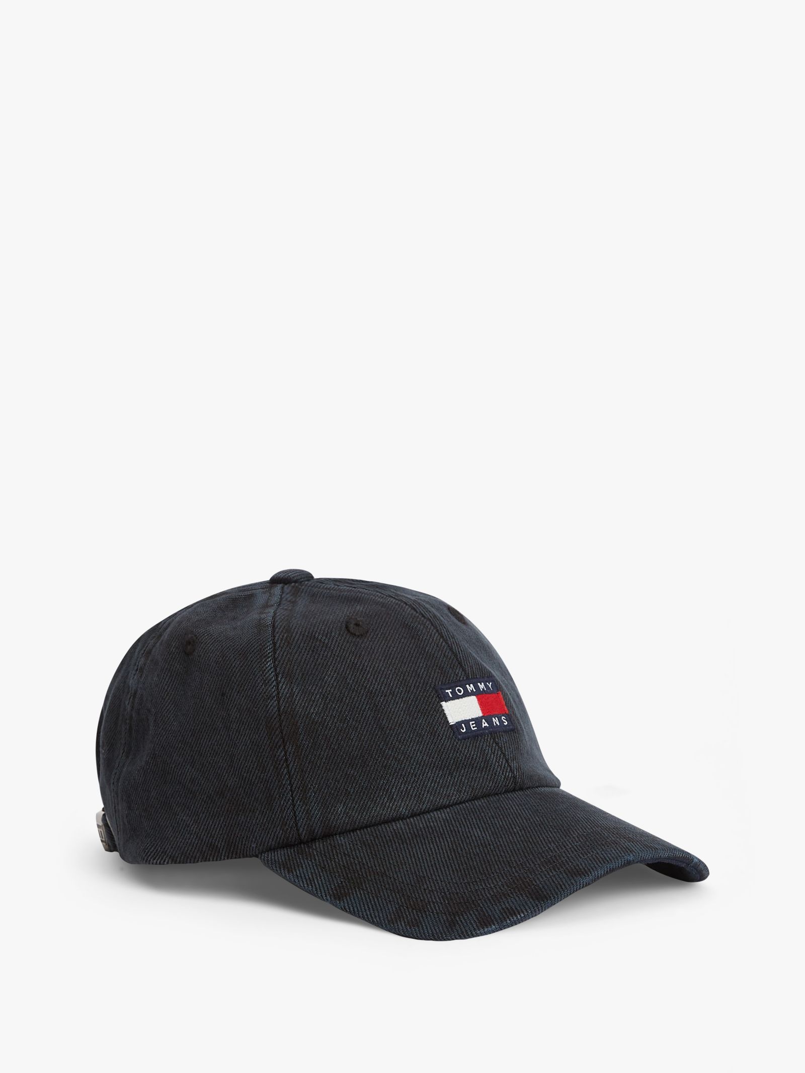 Tommy Jeans Heritage denim baseballpet met logo in zwart