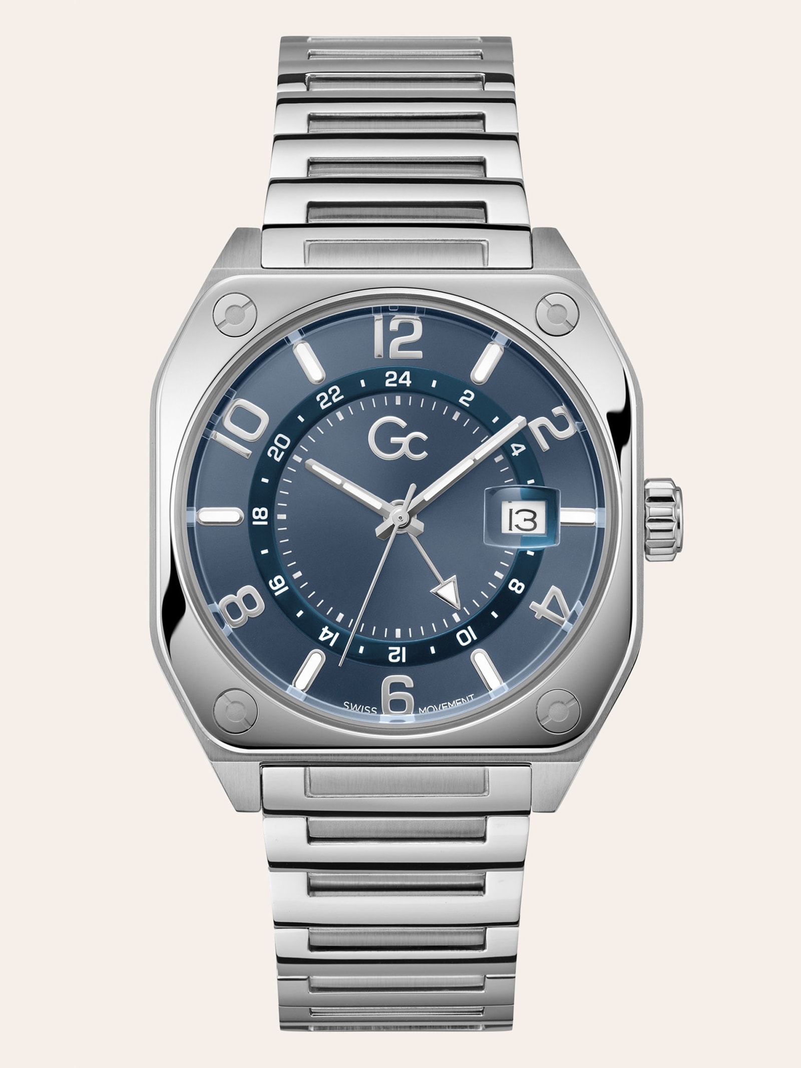 Guess Horloge Gc Chronograaf Staal in zilver