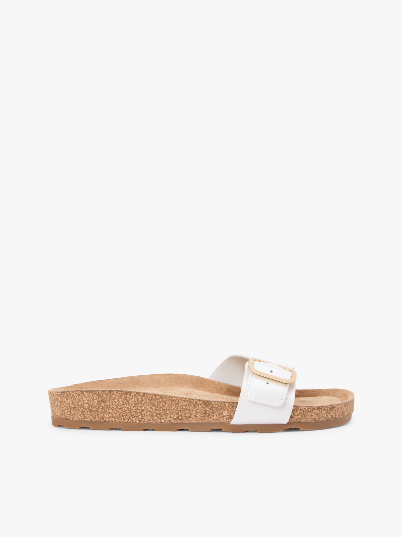 Tommy Hilfiger Slipper met voetbed van kurk in wit