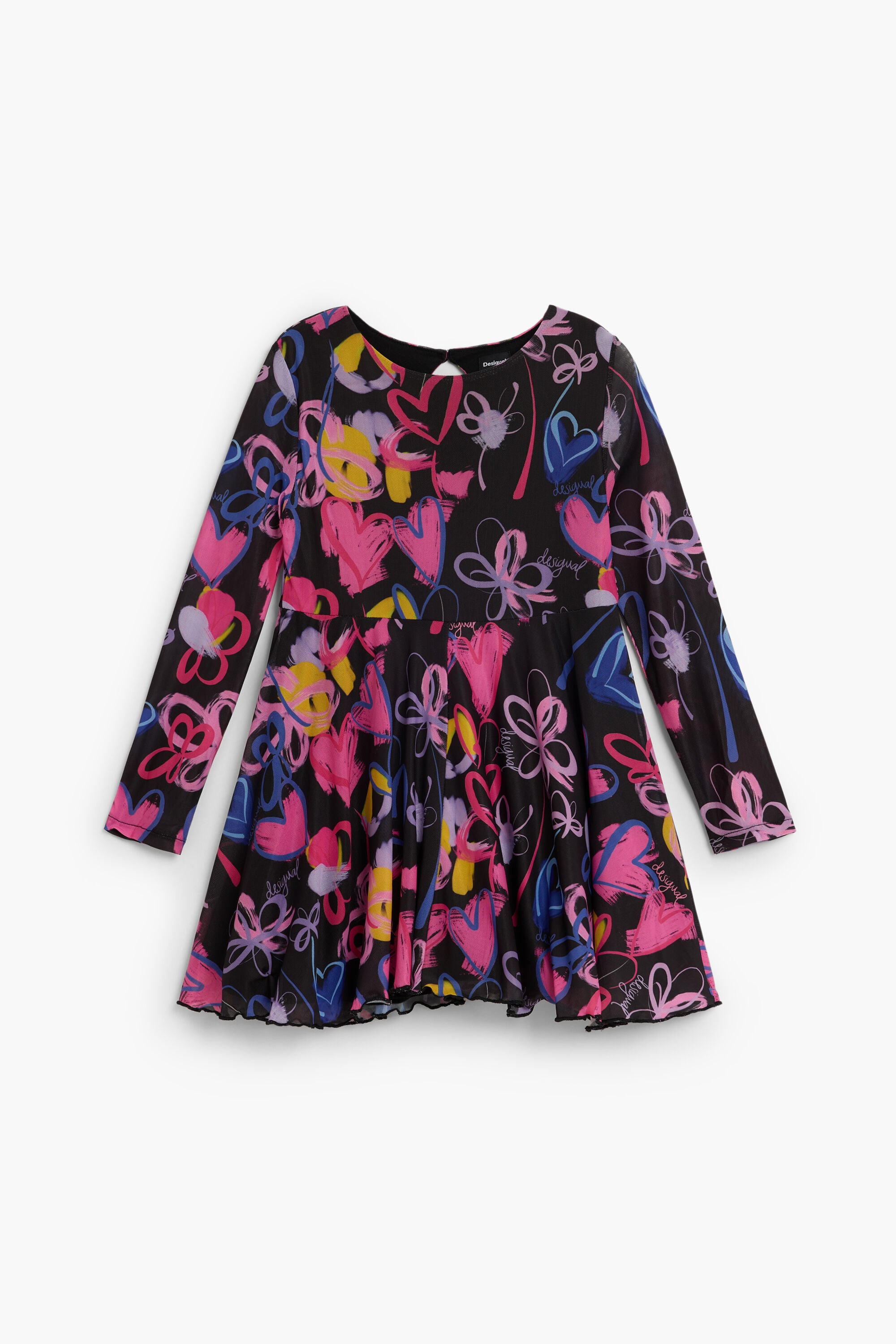 Desigual Bedrukte jurk voor dames in zwart