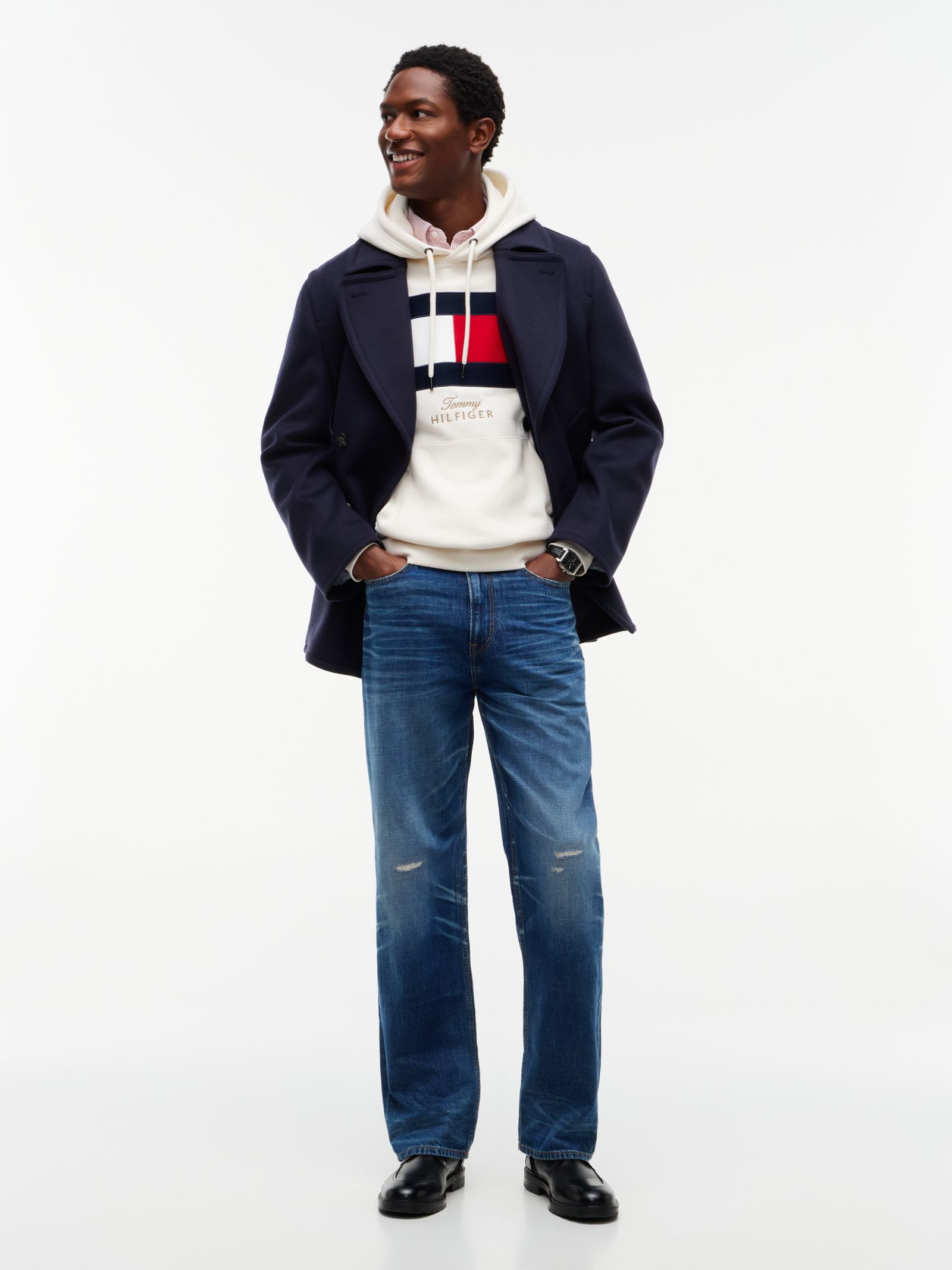 Tommy Hilfiger River relaxed straight jeans in blauw