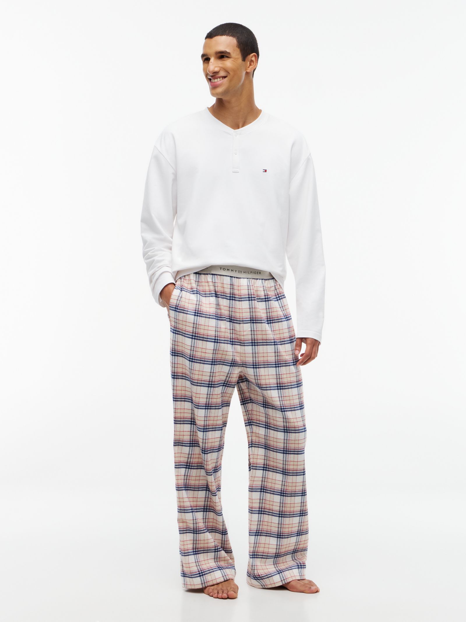 Tommy Hilfiger Signature Terry Pyjamaset met Henley hals