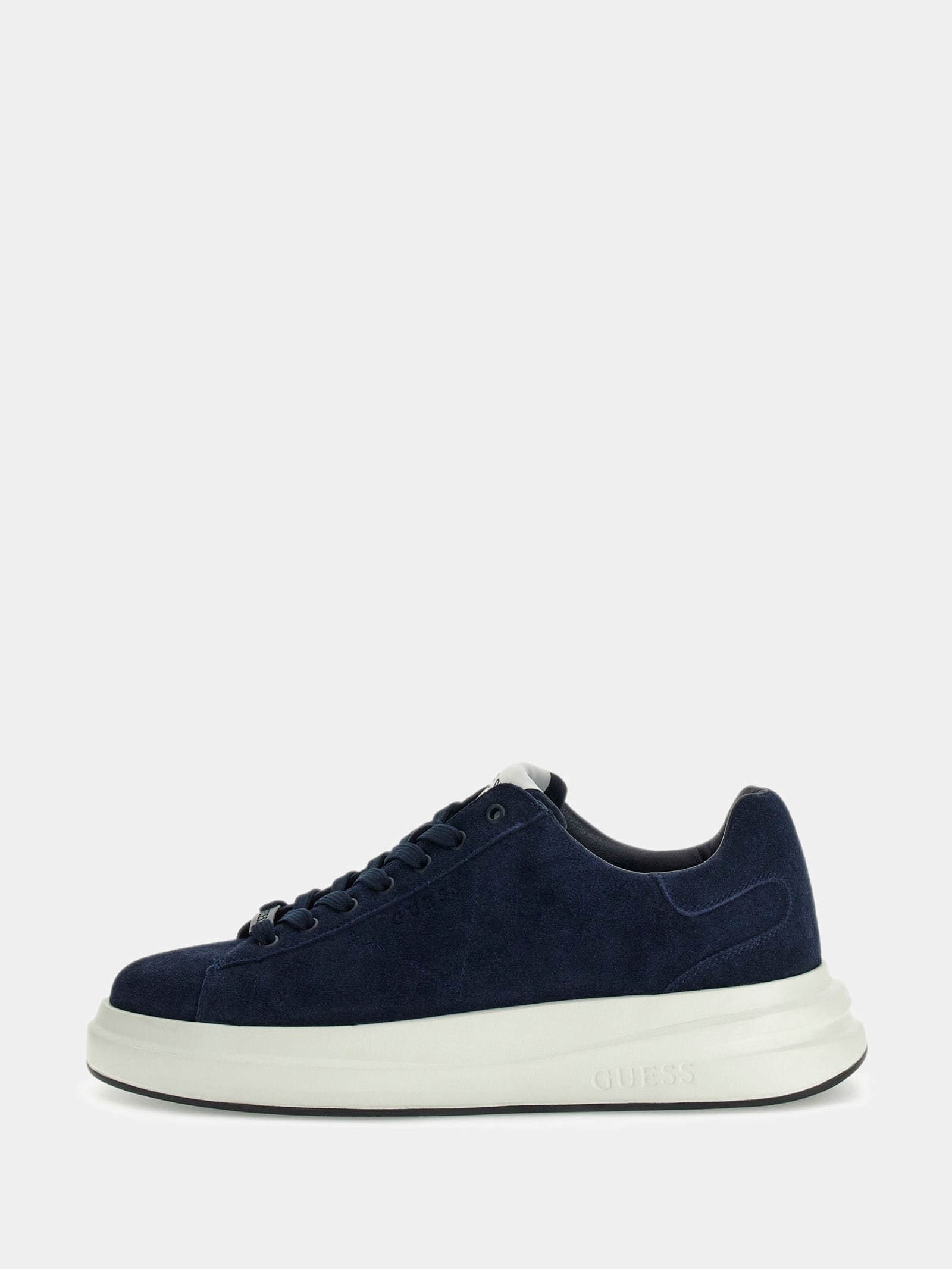 Guess Sneaker Elba Echt Leer in blauw