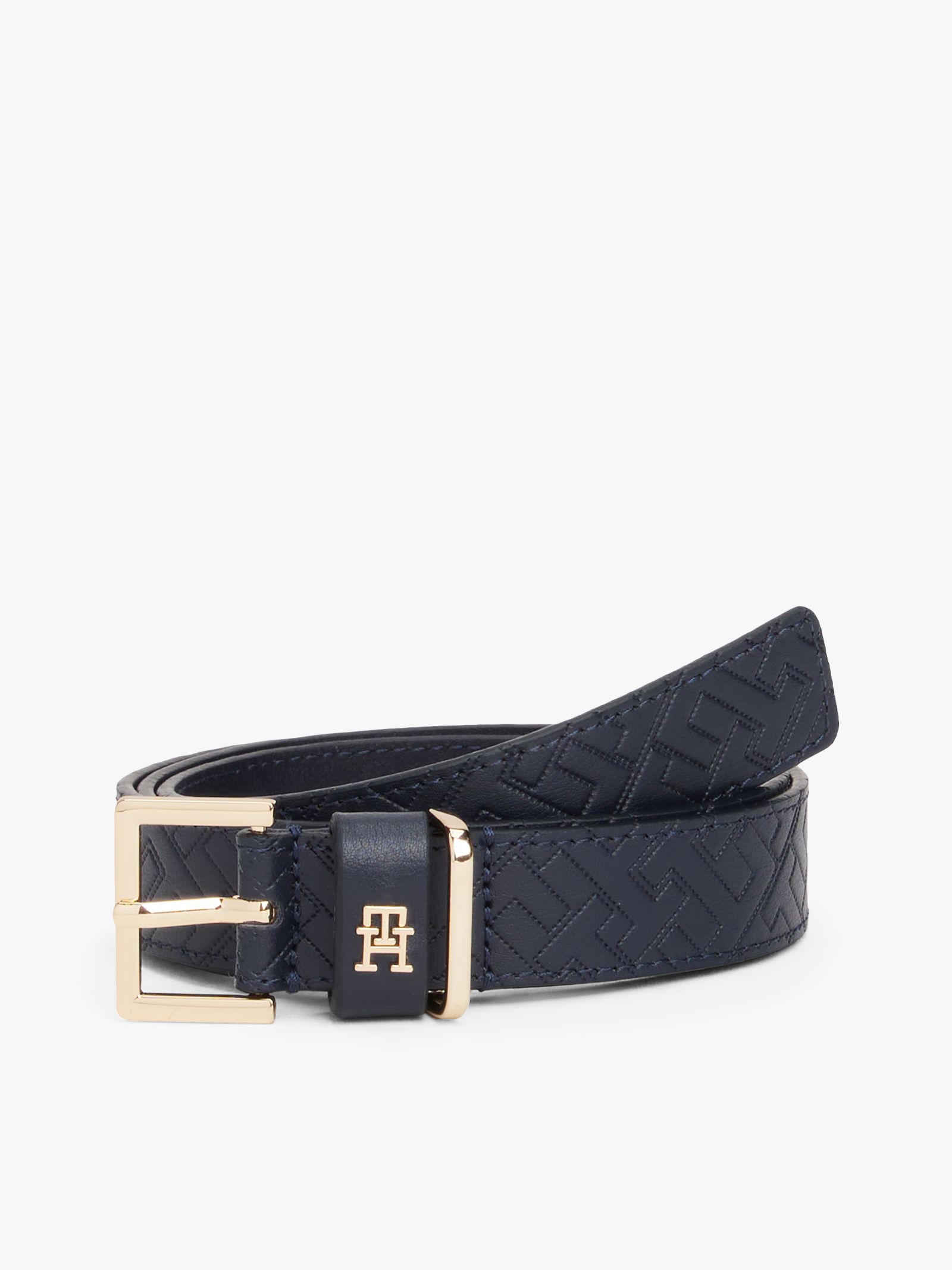 Tommy Hilfiger Leren riem met logo in reliëf