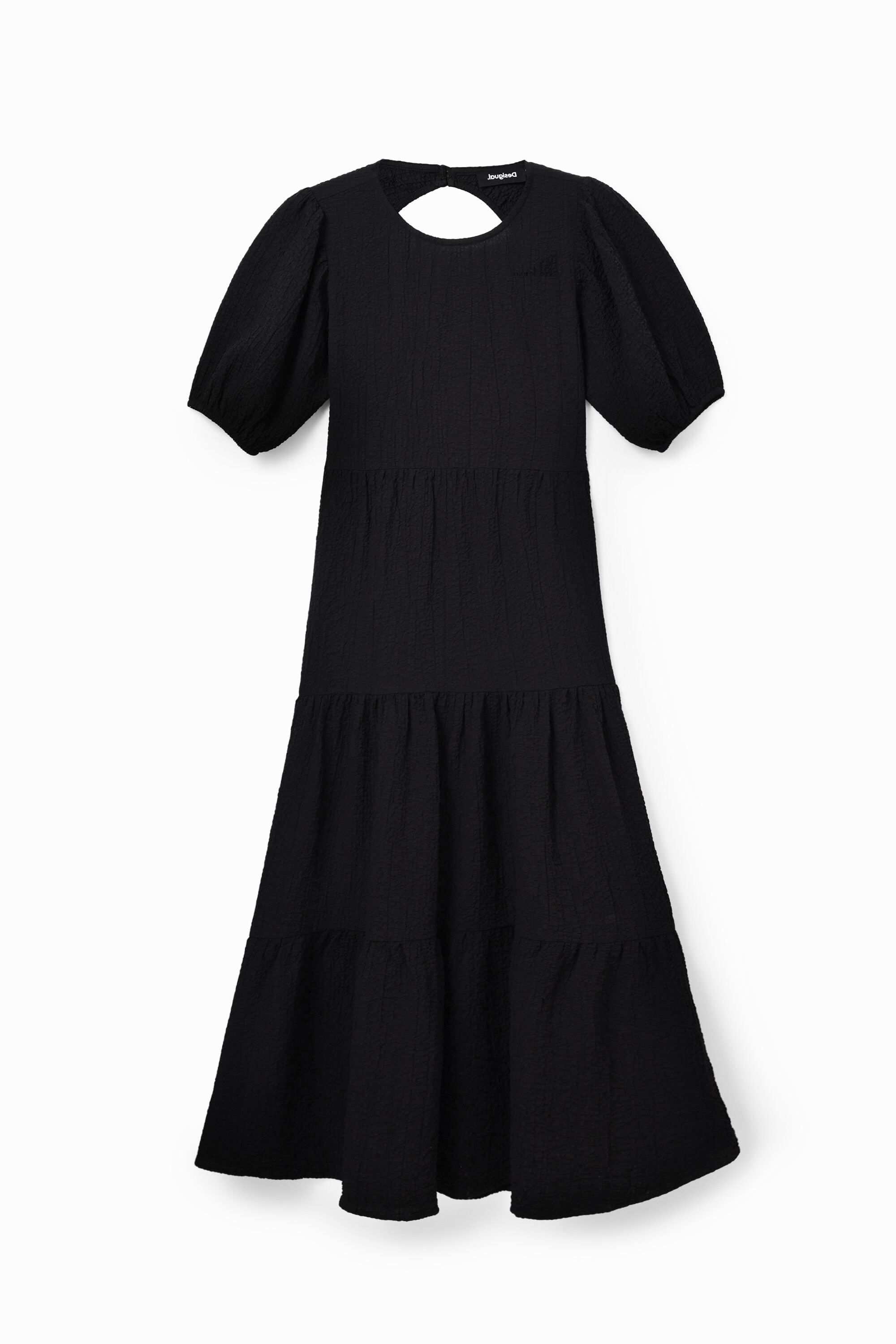 Desigual Midi-jurk met rugdecolleté in zwart