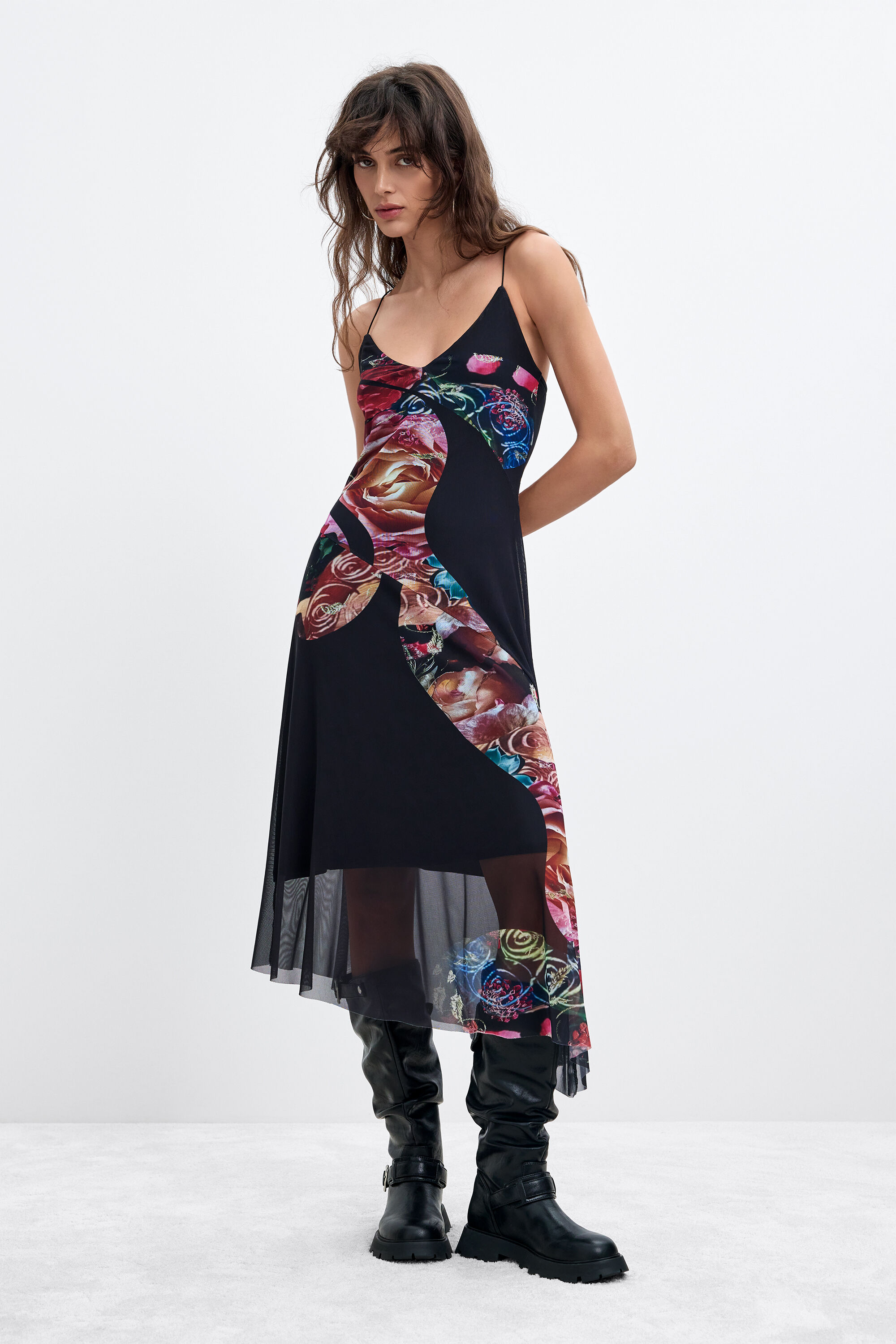 Desigual Asymmetrische bloemenjurk M. C. Lacroix