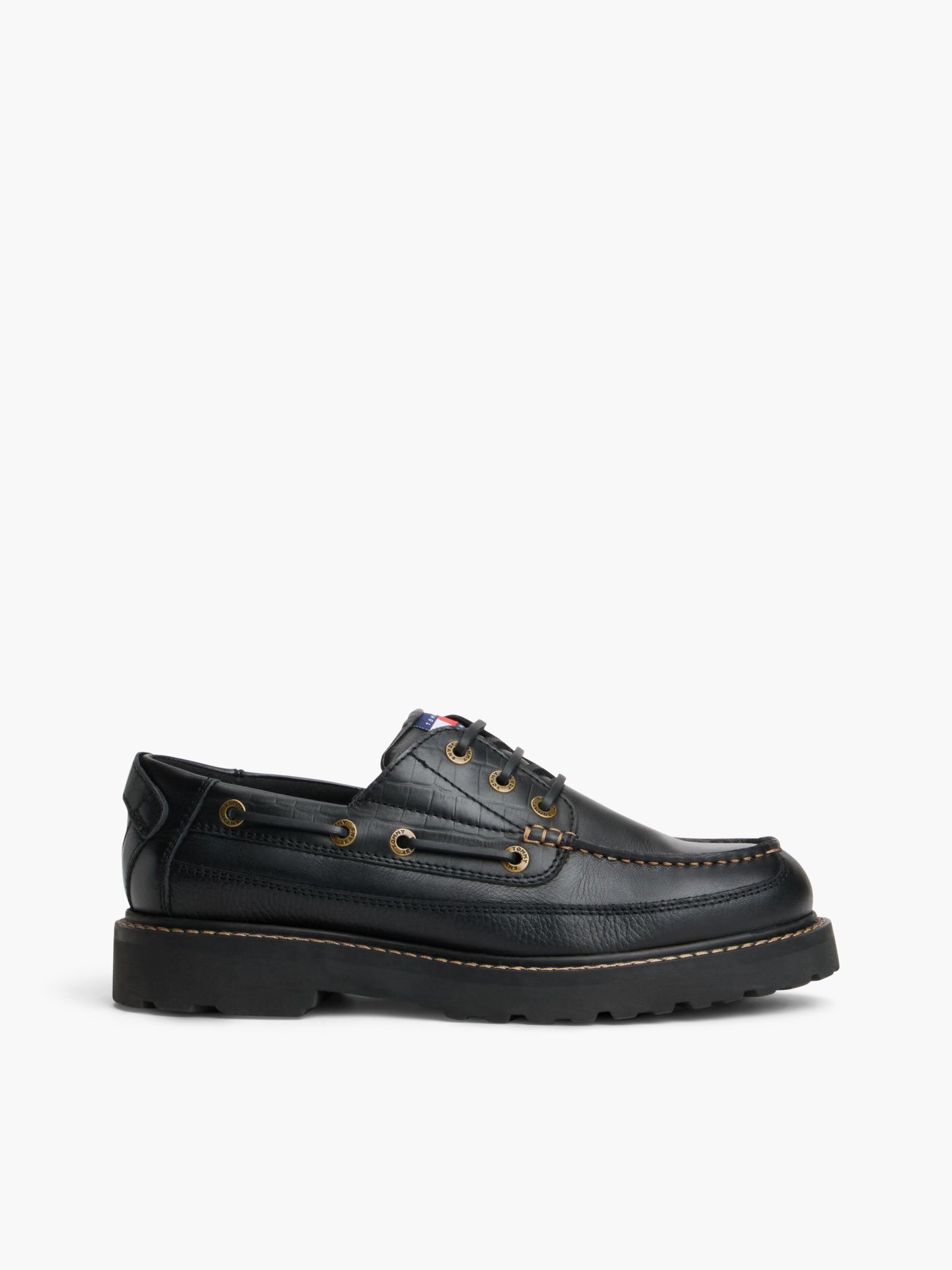 Tommy Jeans Archive Leren bootschoen met profielzool