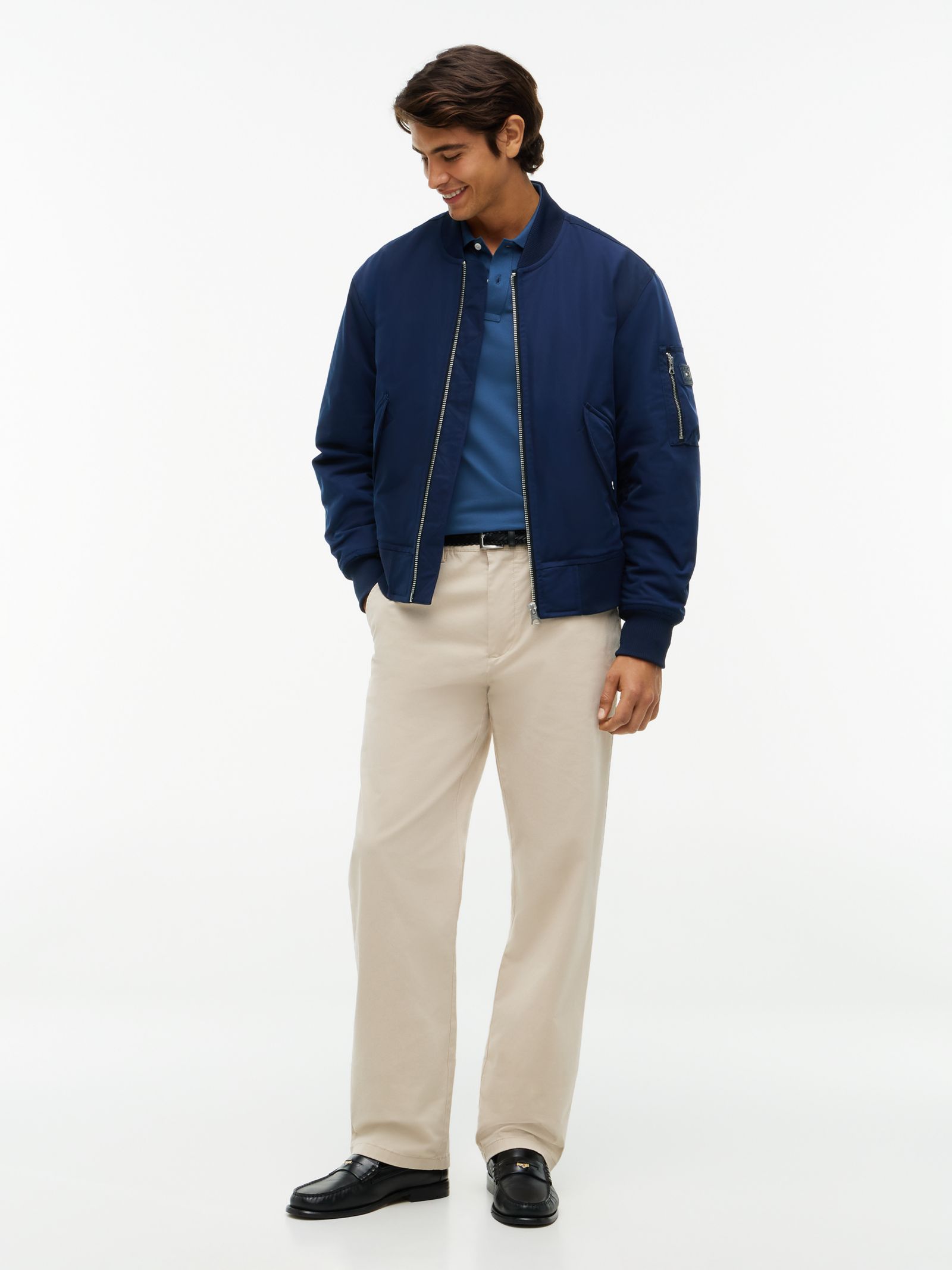 Tommy Hilfiger Gewatteerd bomberjack in marine