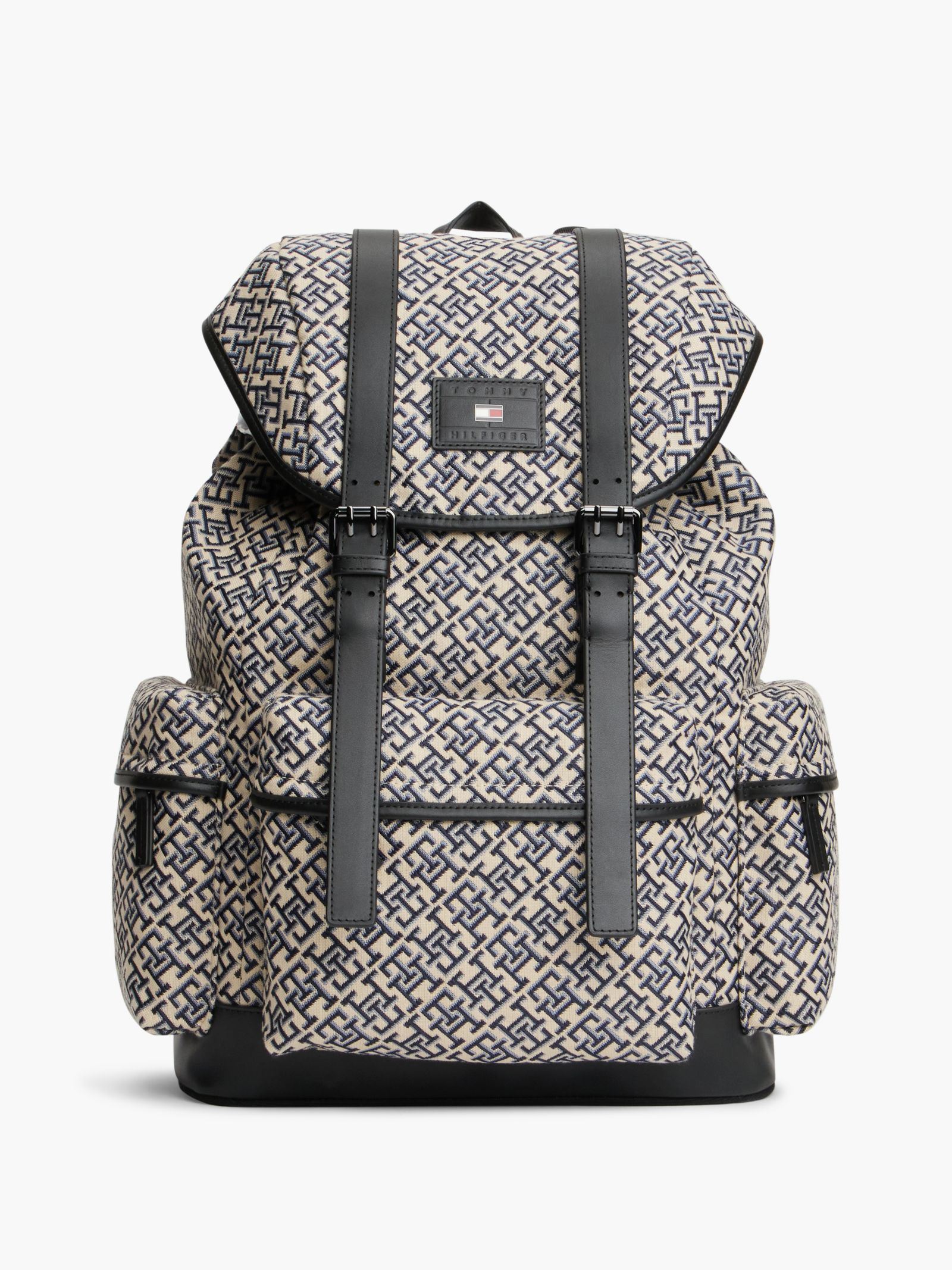 Tommy Hilfiger Rugzak met flap en jaquard met TH Monogram