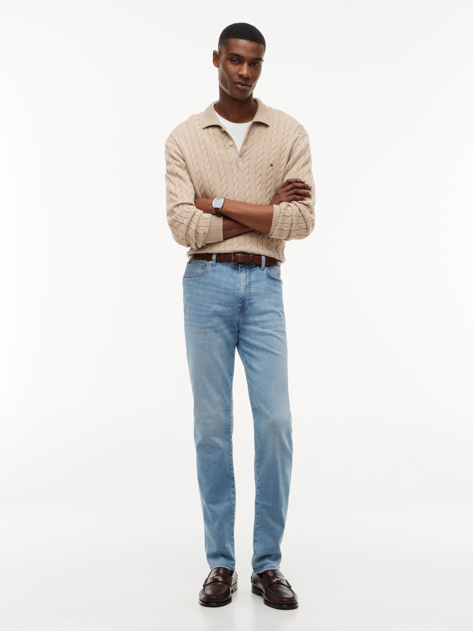 Tommy Hilfiger Bleecker Slim fit jeans met whiskers