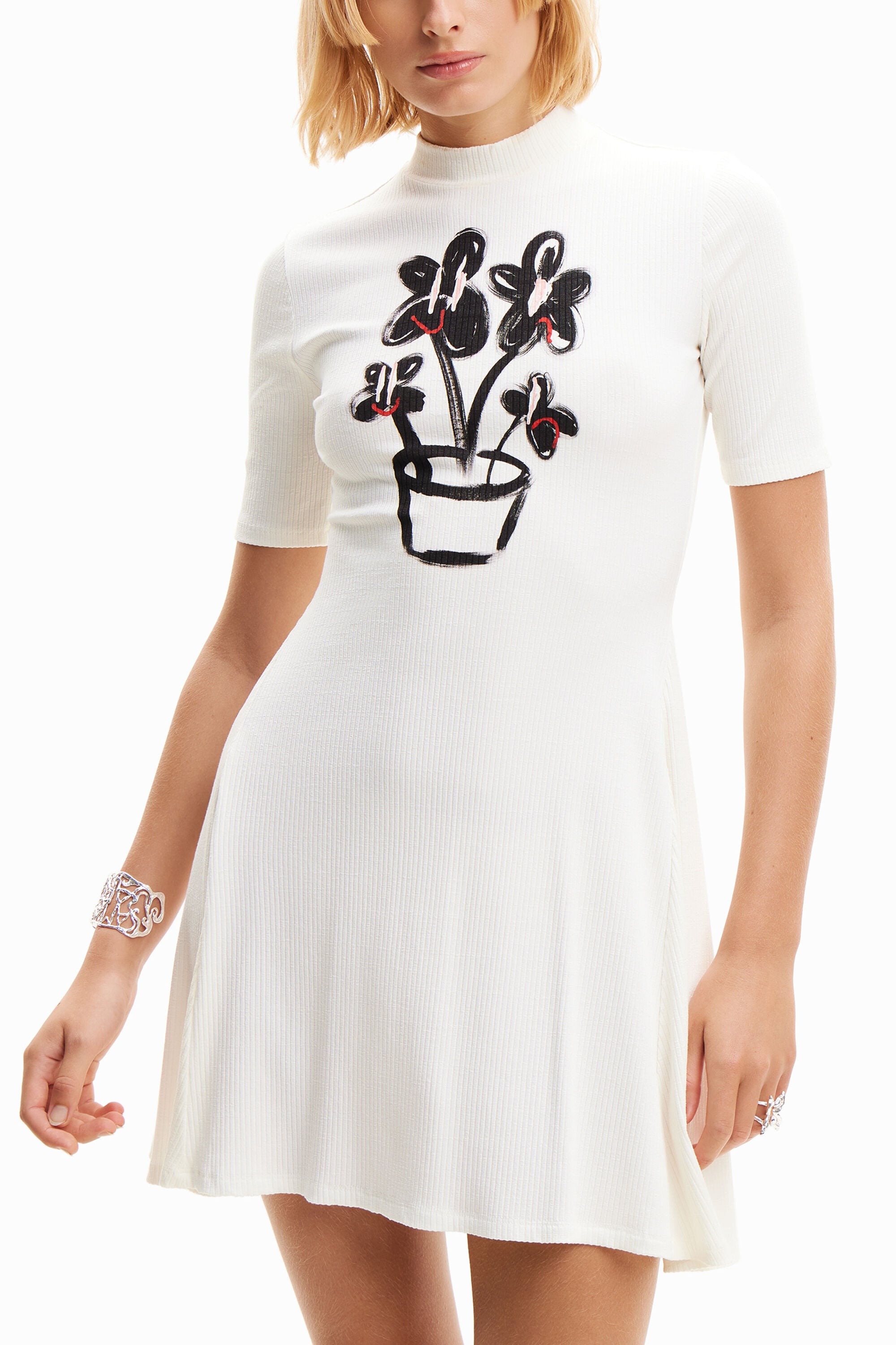 Desigual Korte skaterjurk met plant