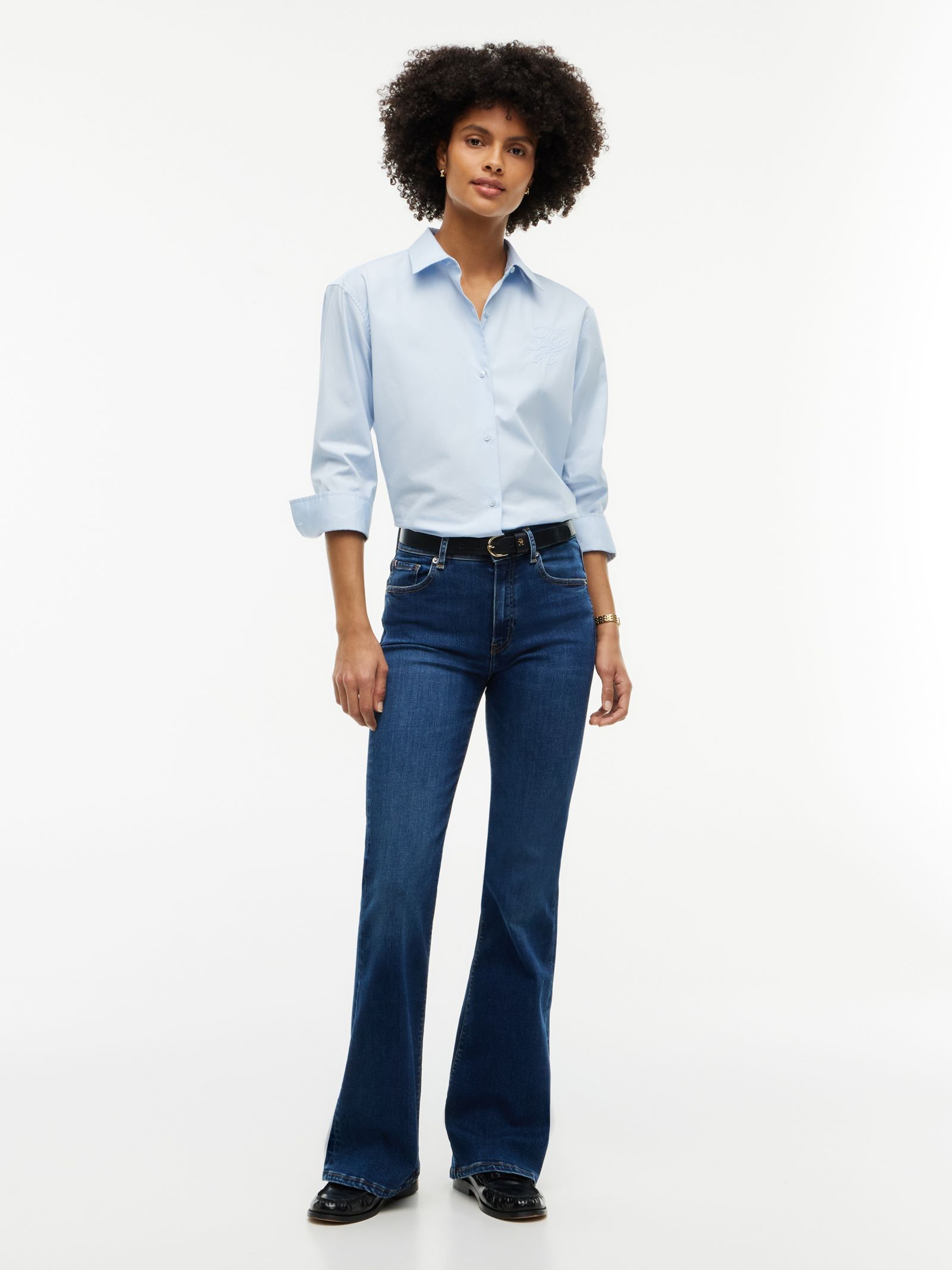 Tommy Hilfiger Luna mid rise flared jeans in blauw