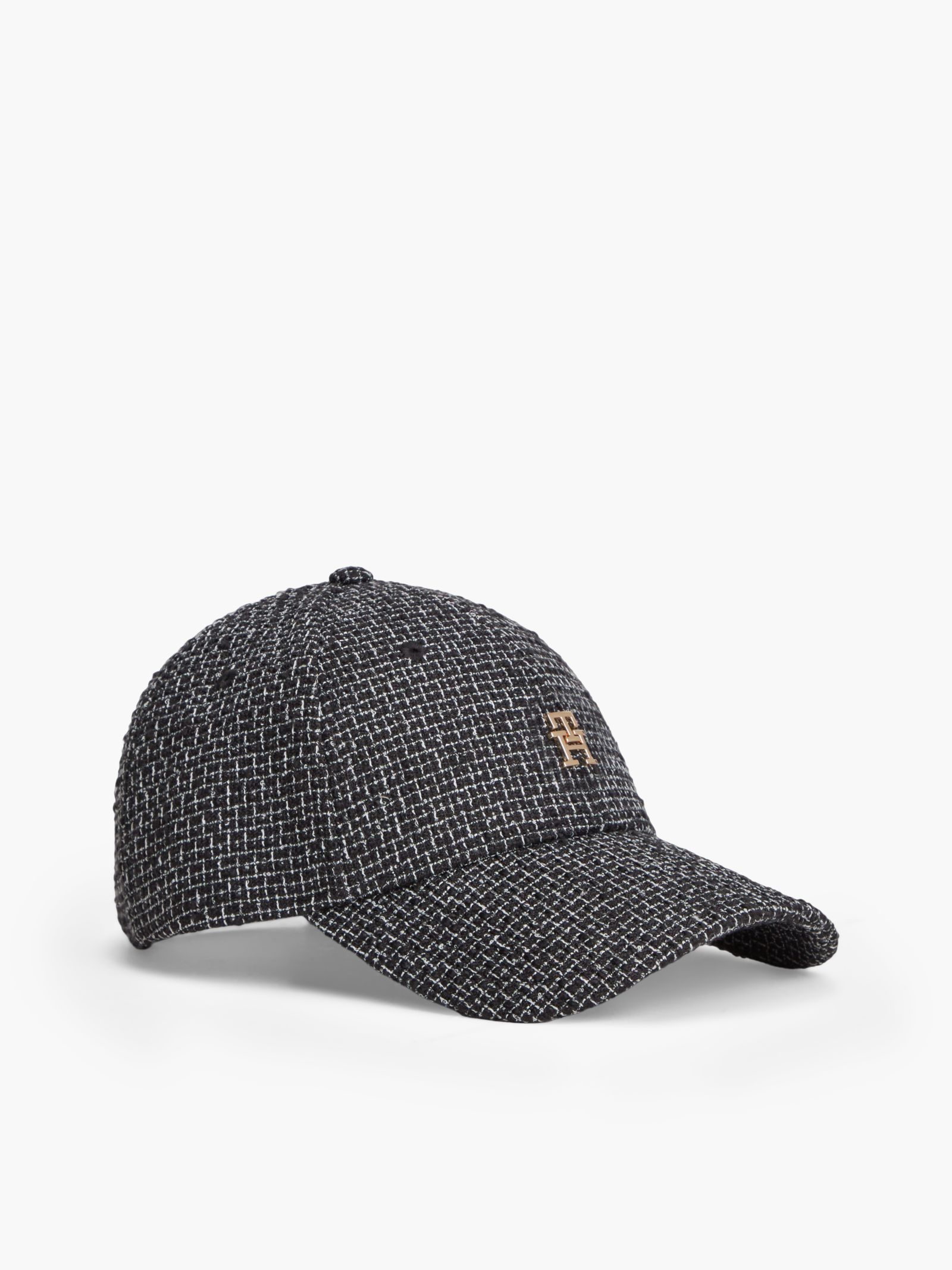 Tommy Hilfiger Chic bouclé baseballpet in zwart
