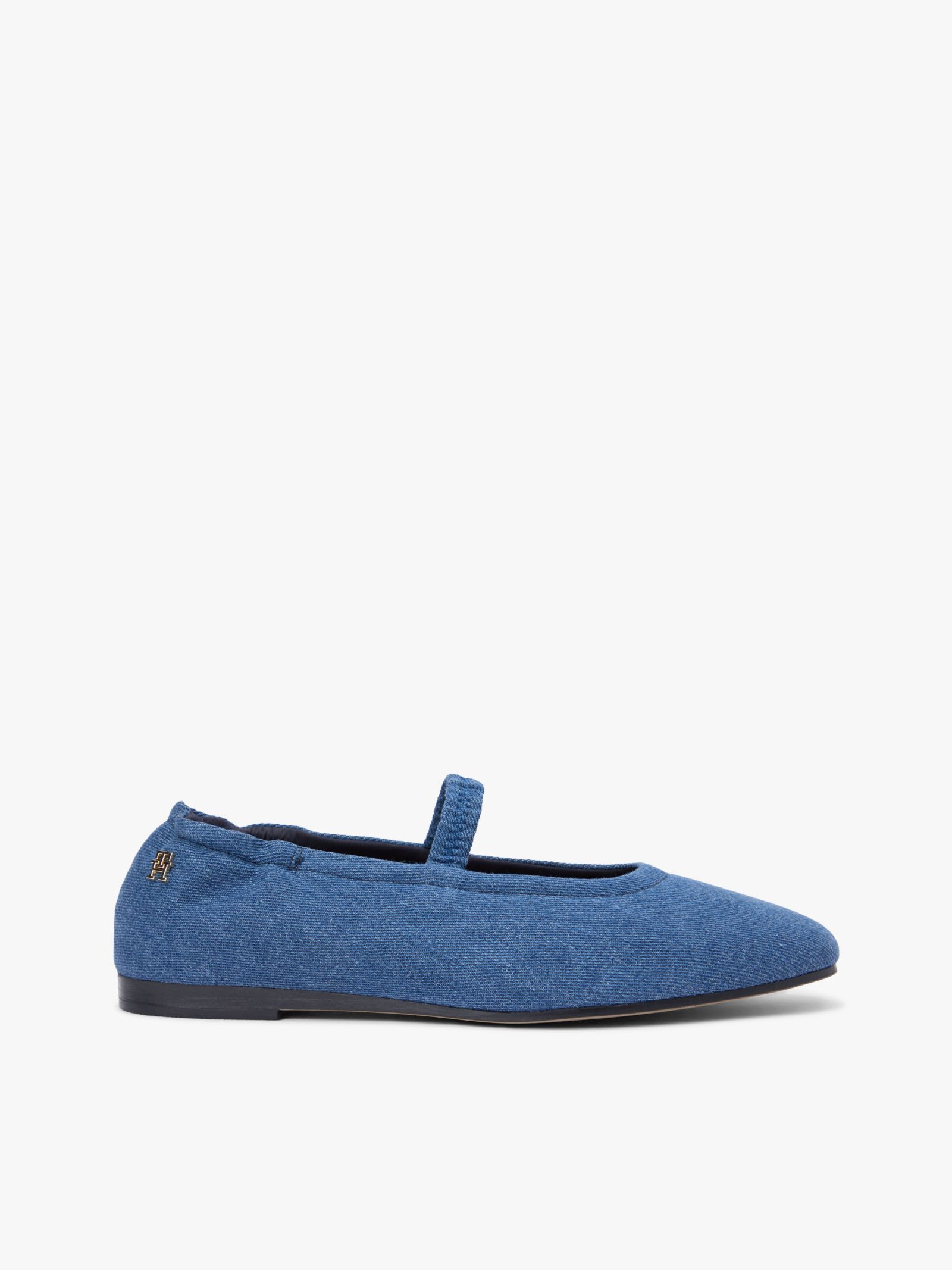 Tommy Hilfiger ballerina van canvas denim met elastische band
