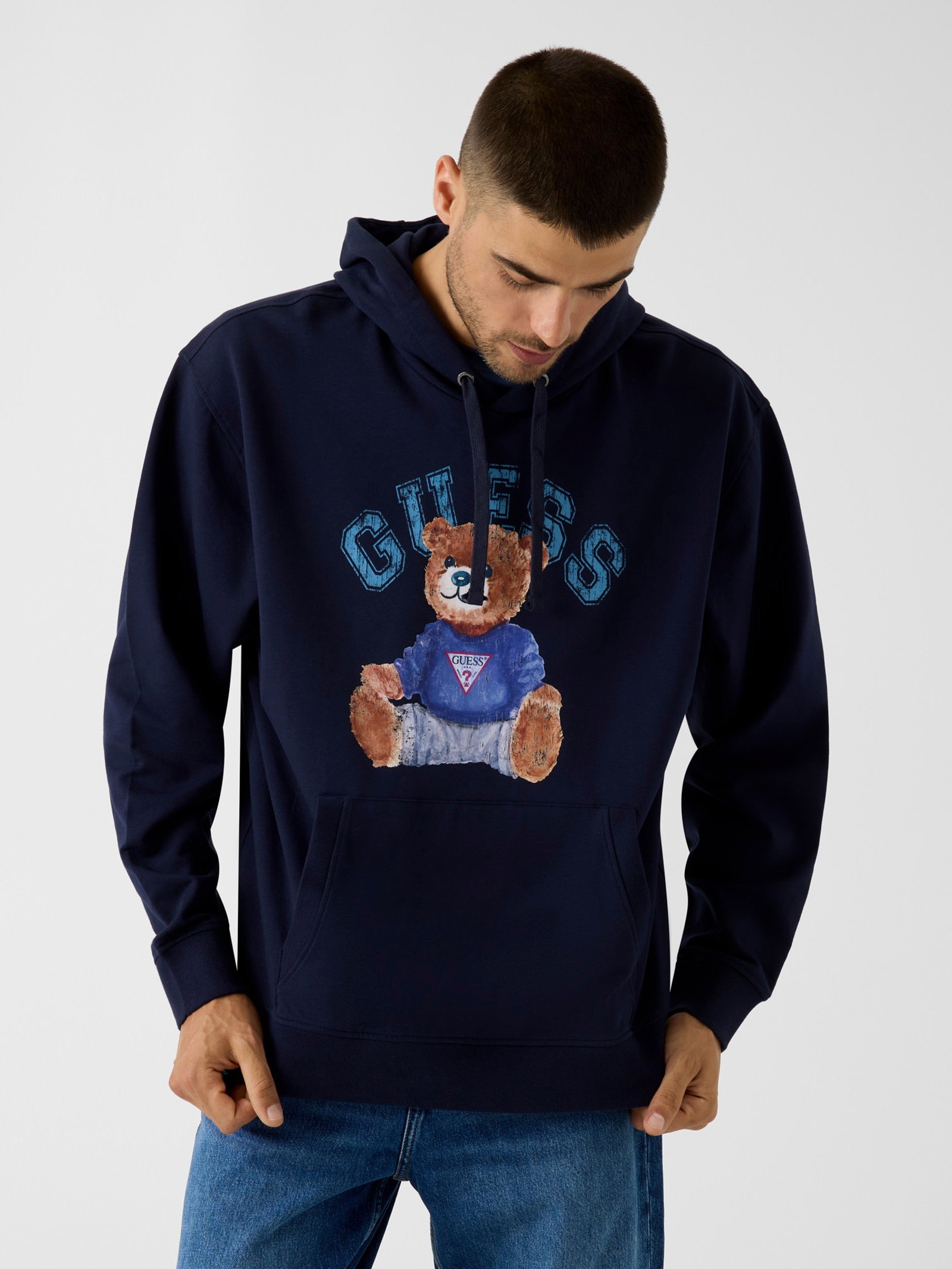 Guess Teddybeer Sweatshirt in marine