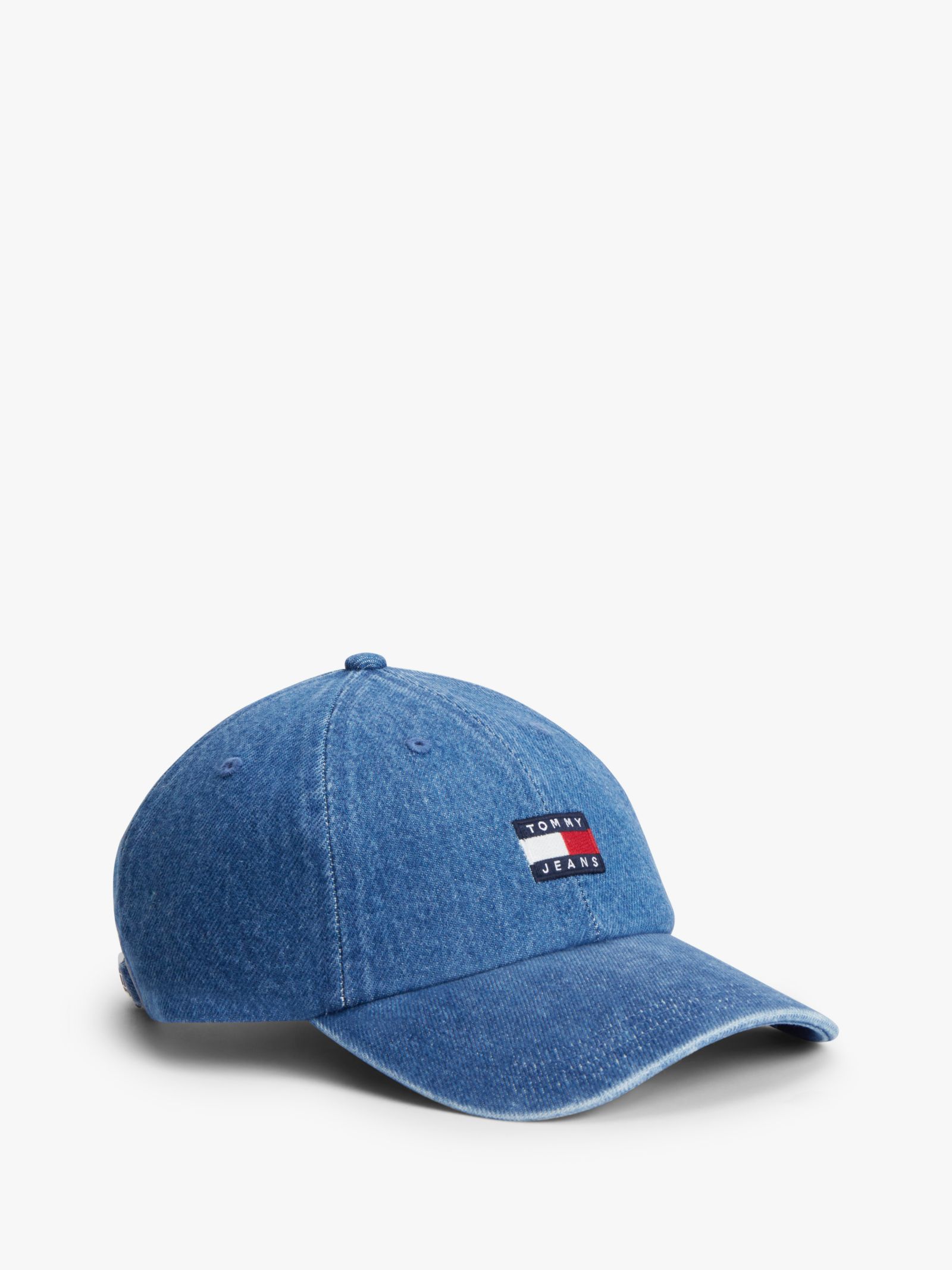 Tommy Jeans Heritage denim baseballpet met logo in blauw
