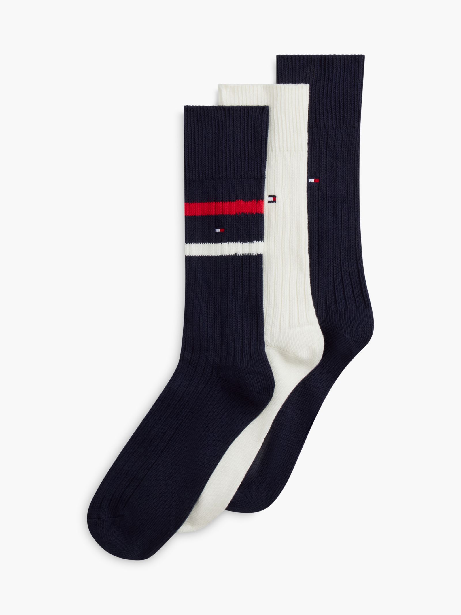 Tommy Hilfiger Cadeaubox met 3 paar laarzensokken met geborduurde vlag