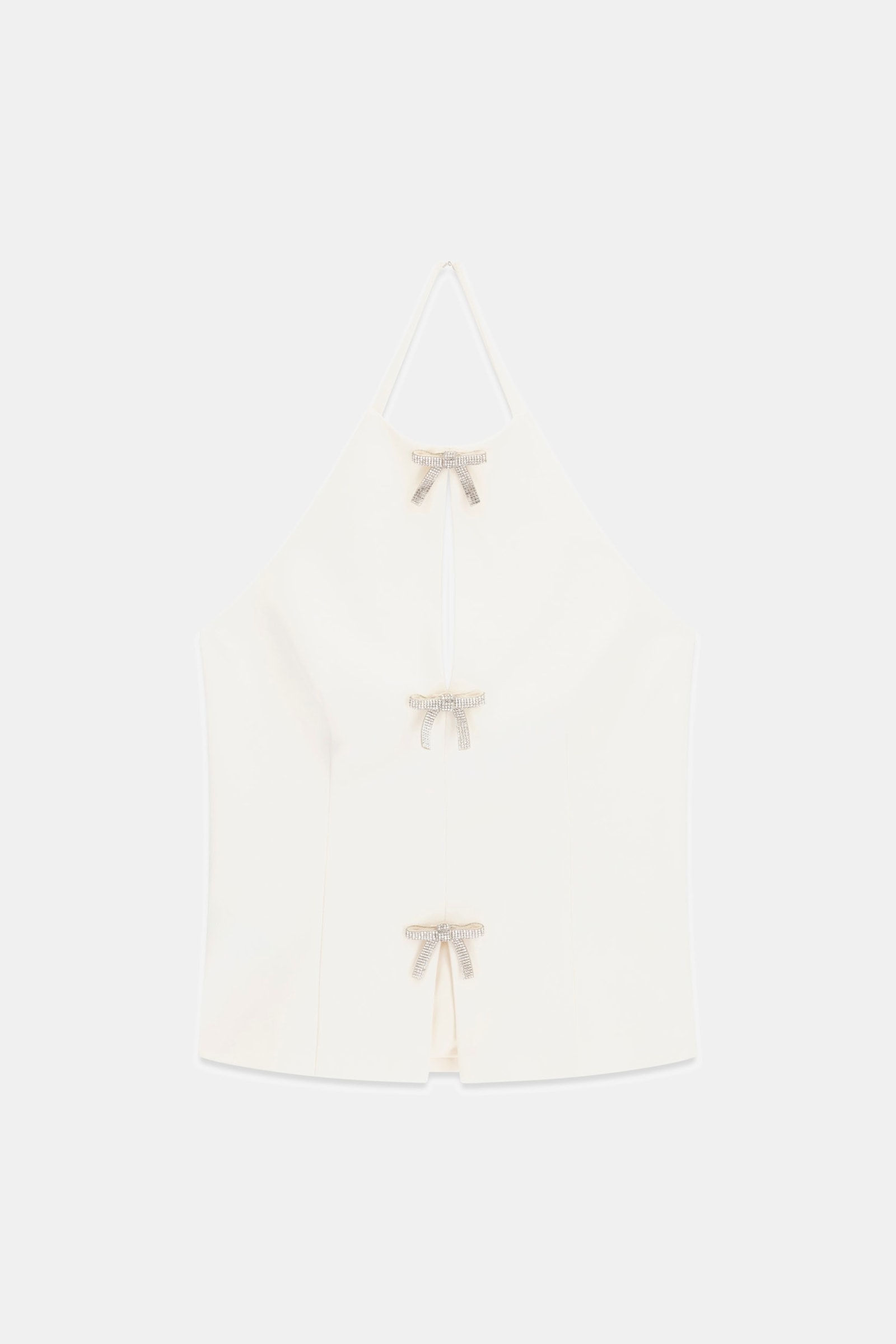 Guess Haltertop Met Strik in wit
