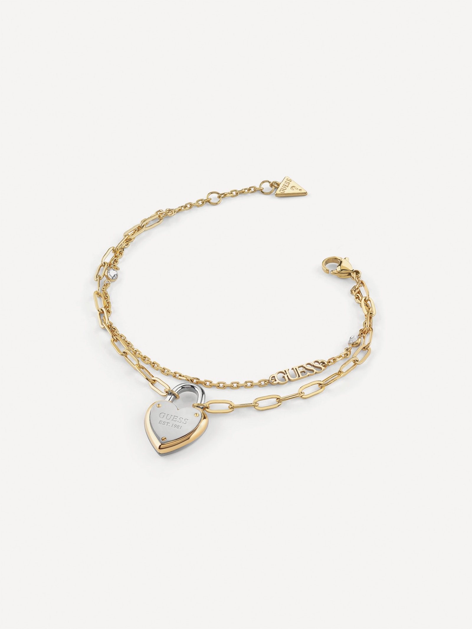 Guess All You Need Is Love-Armband in goud