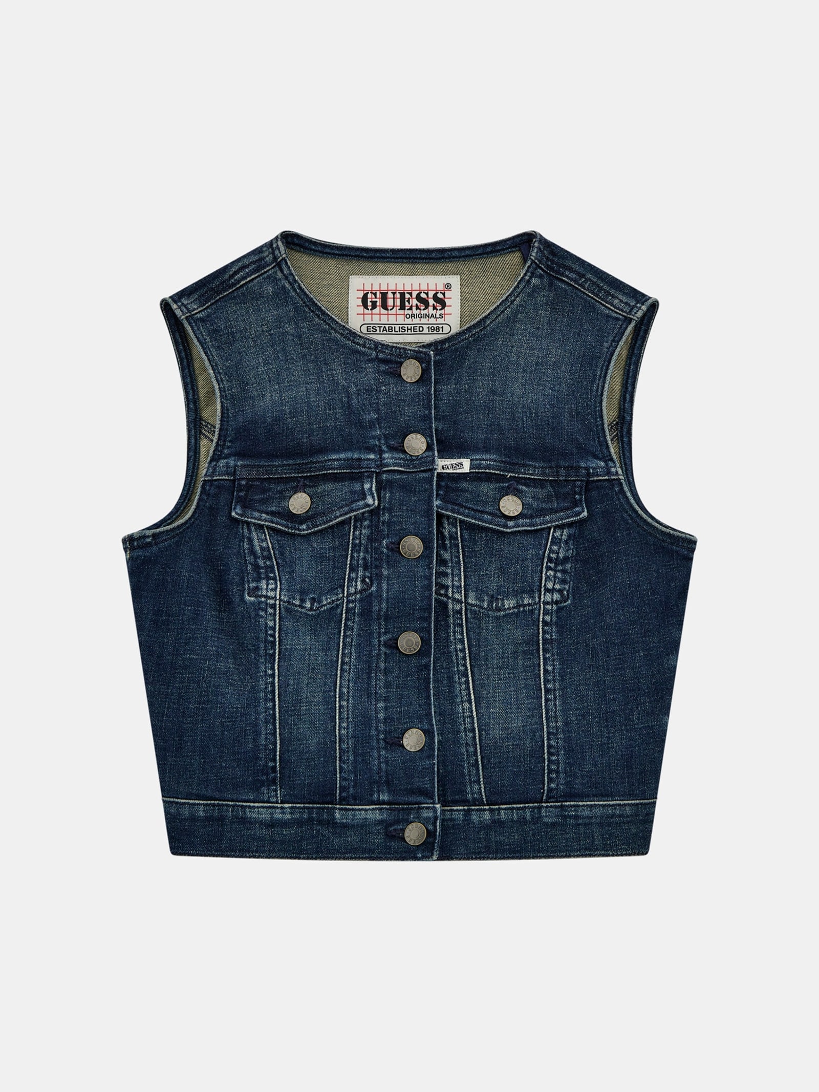 Guess Denim Blouse Met Pasvorm Slim