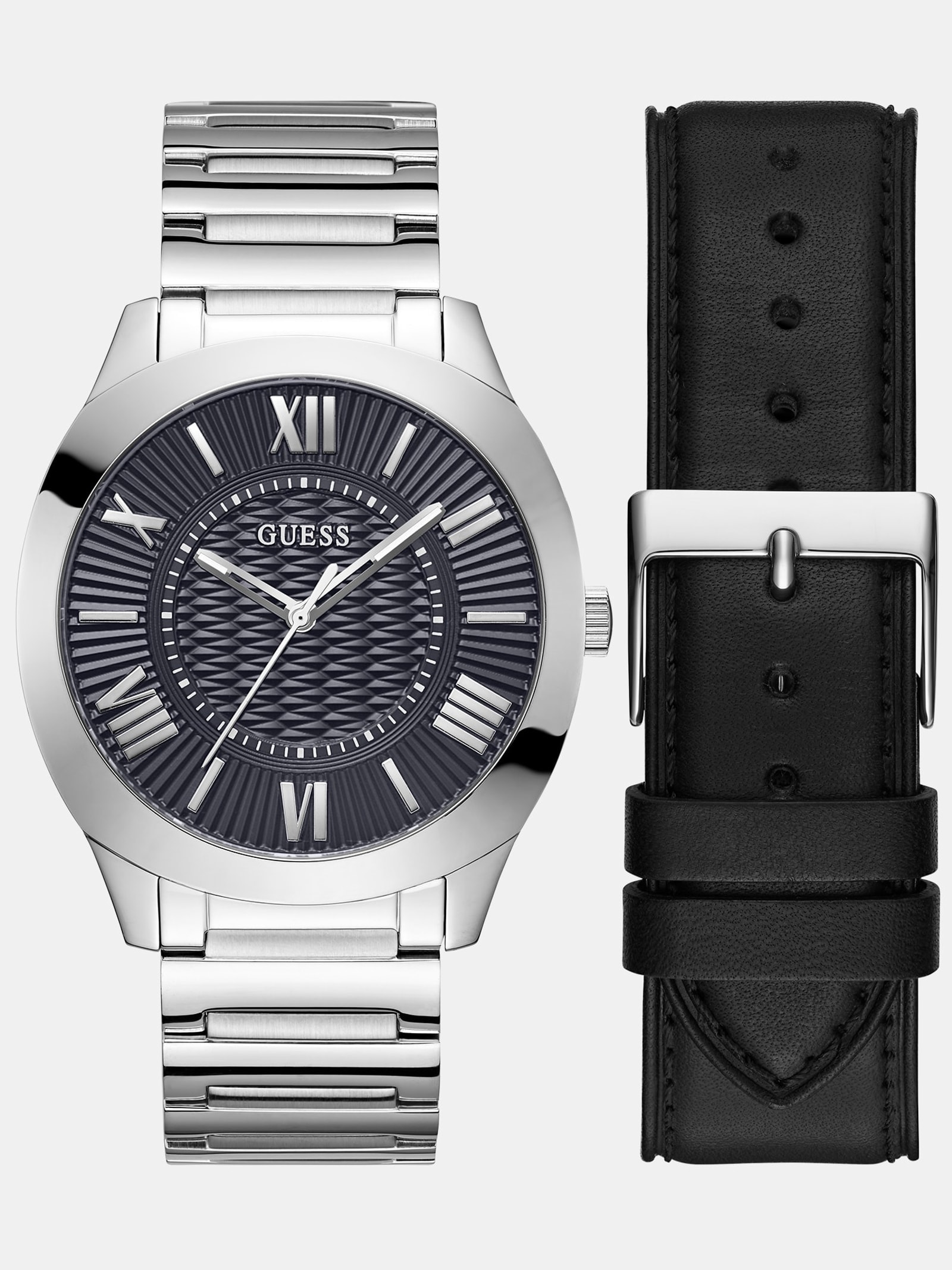 Guess Multifunctioneel Horloge Verwisselbaar Bandje in zilver