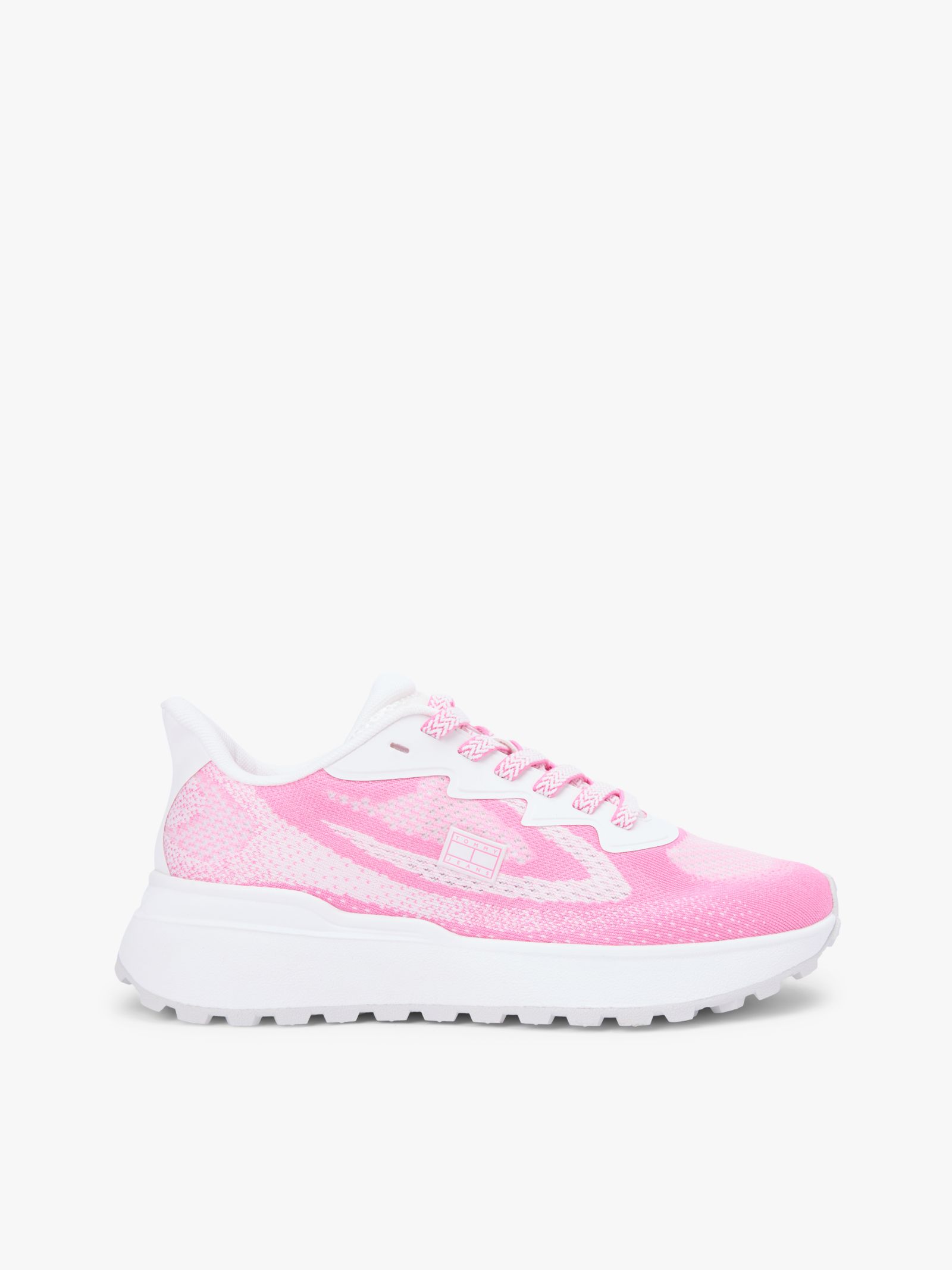 Tommy Jeans mesh jacquard gebreide sneaker met profiel