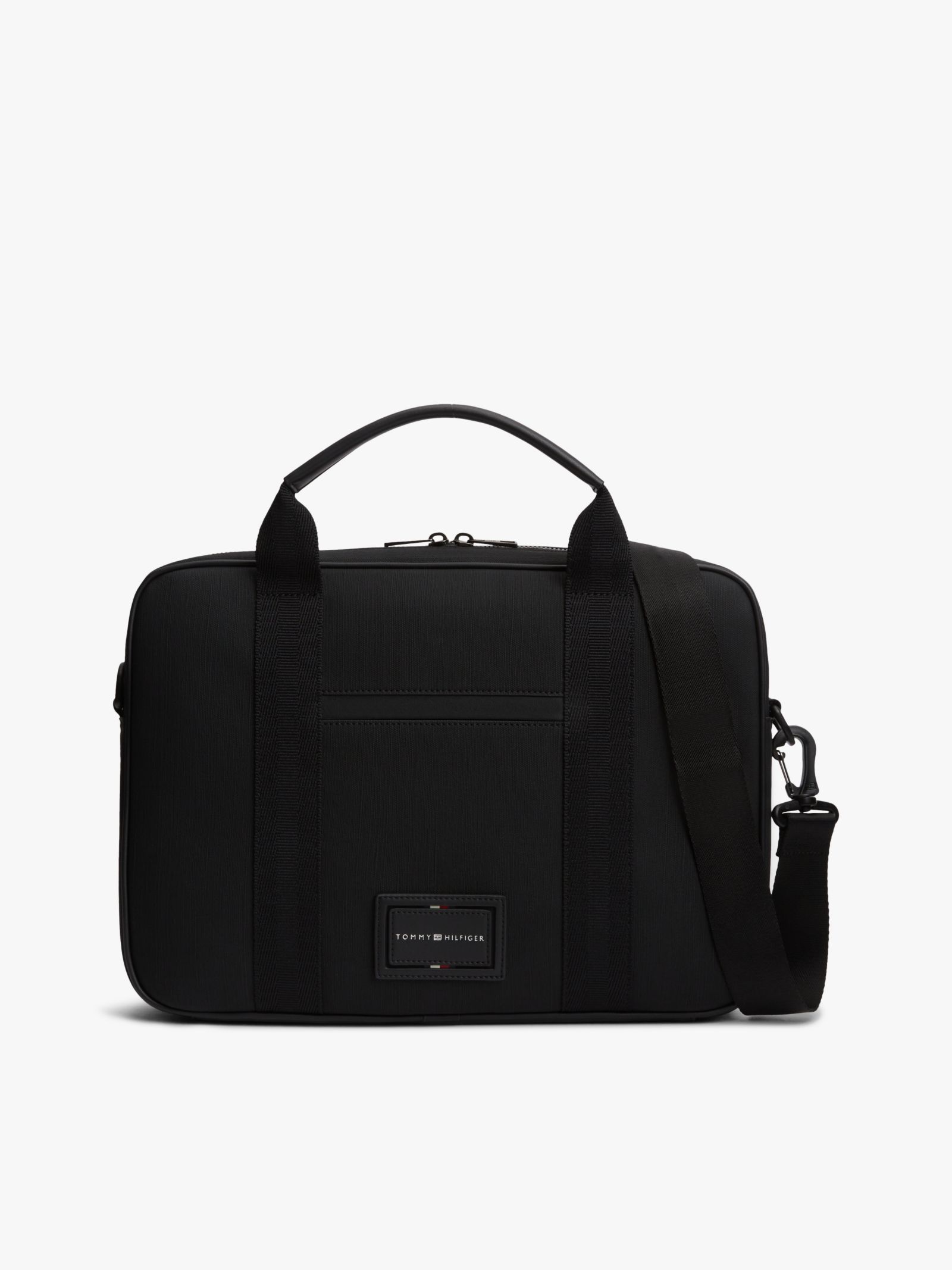 Tommy Hilfiger Laptoptas van textiel met logopatch