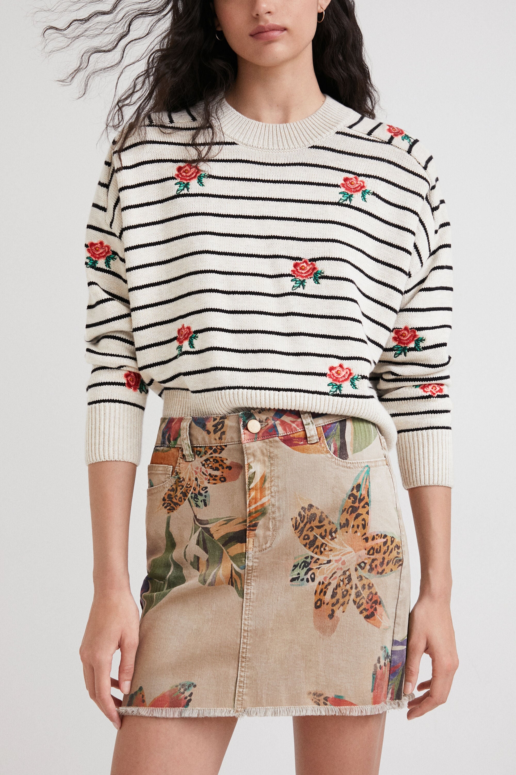 Desigual Minirok met camoflower
