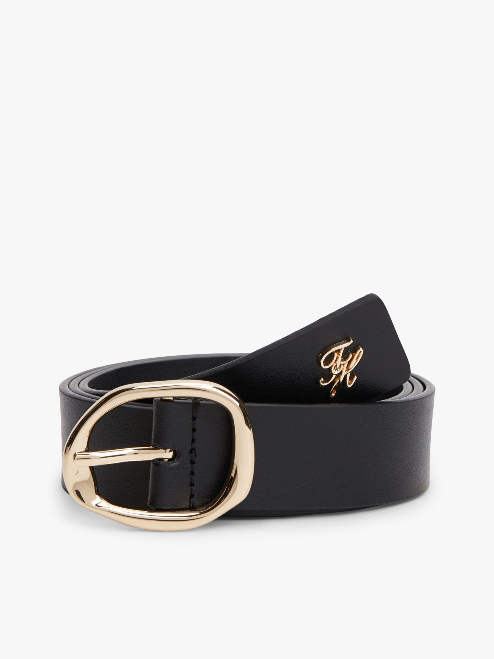 Tommy Hilfiger Leren riem met gevormde gesp