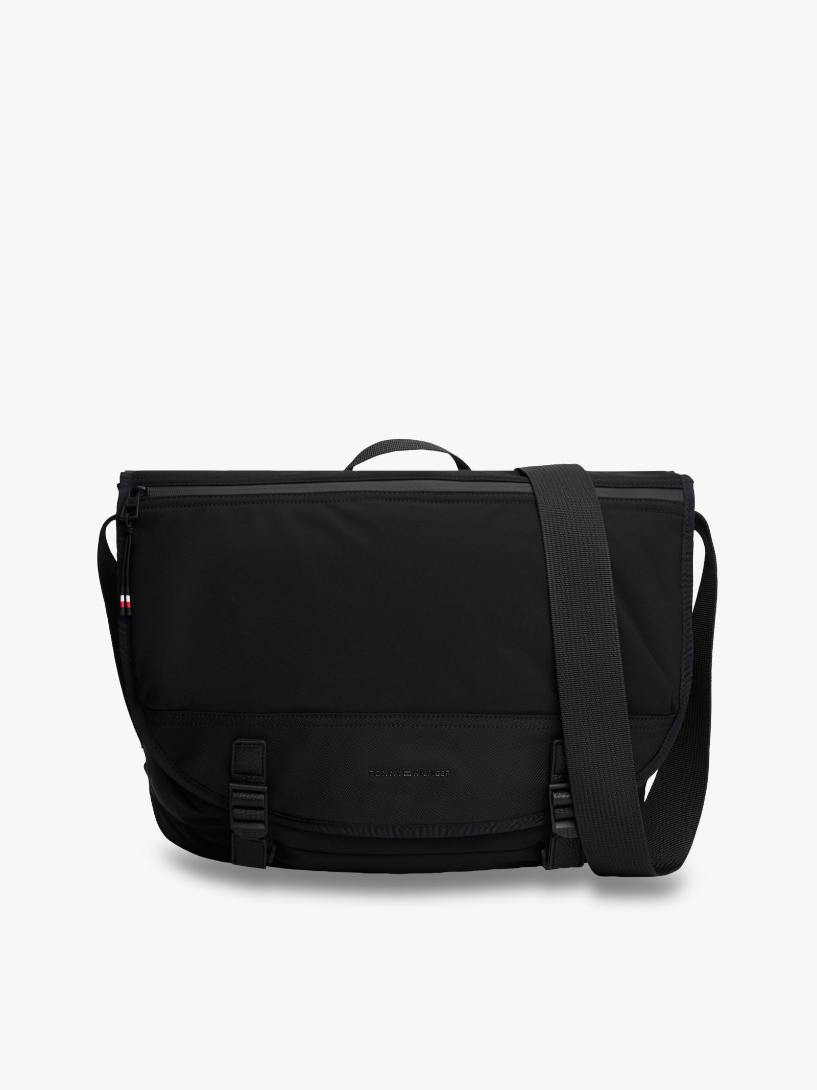 Tommy Hilfiger Messenger bag met klep en textiellogo