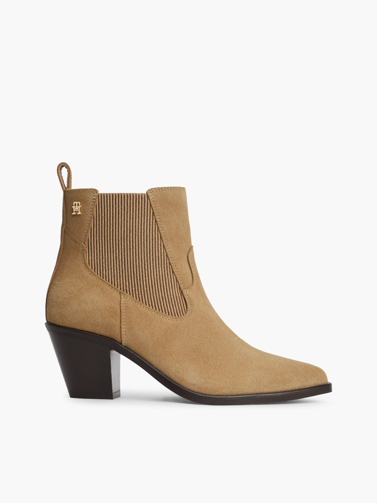 Tommy Hilfiger Suède western chelsea boot in beige