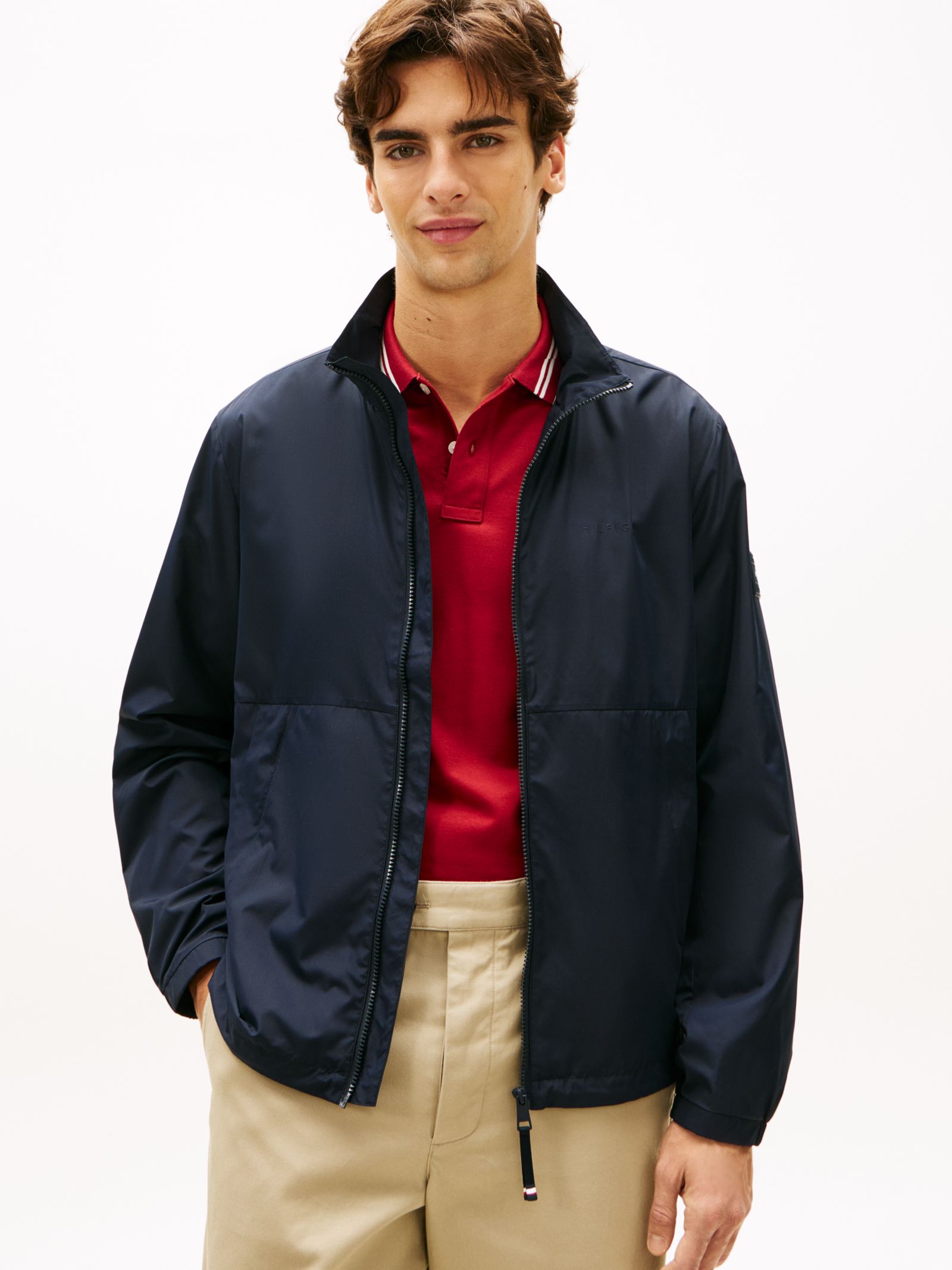 Tommy Hilfiger Waterbestendig jack met ton sur ton logo